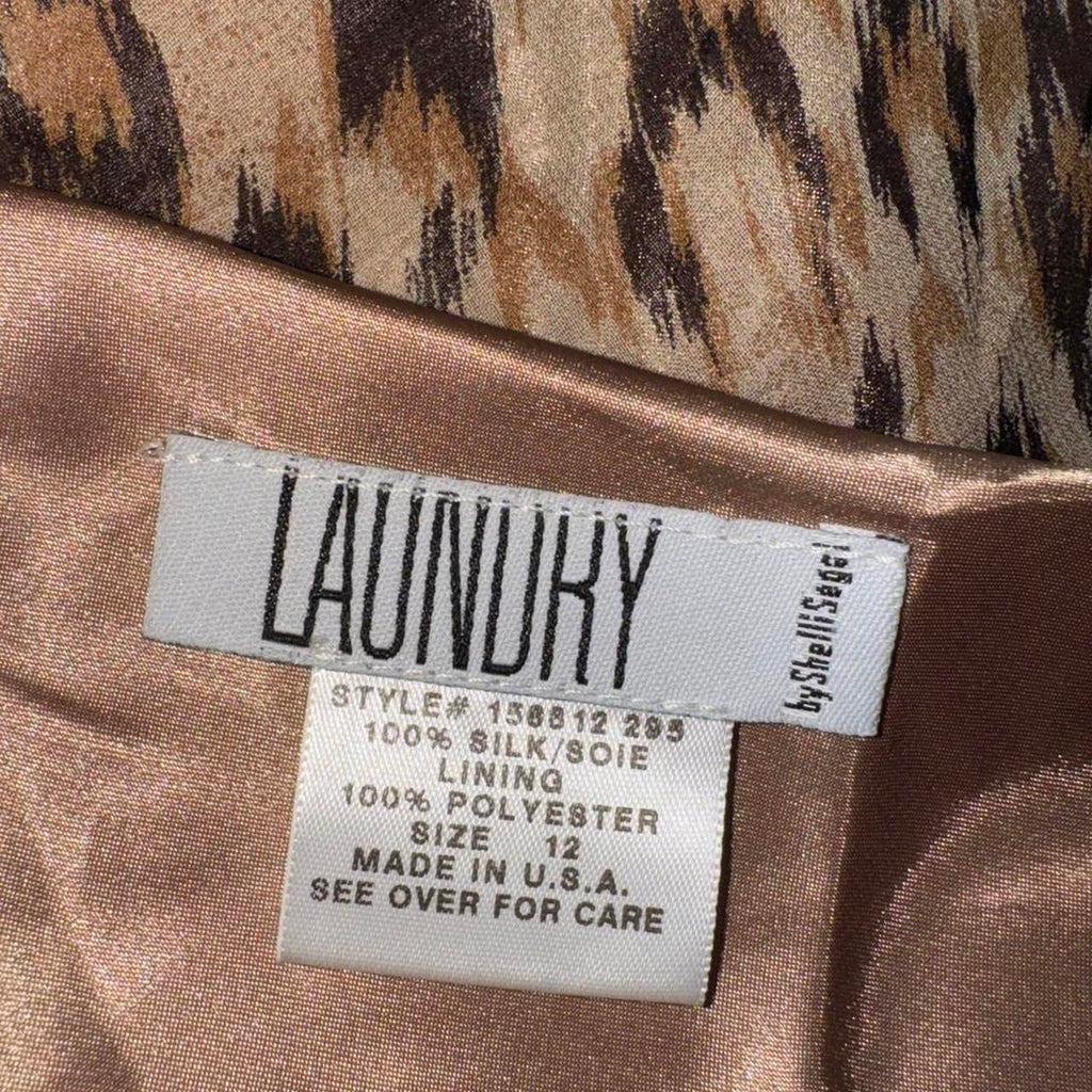 Silk Leopard Print Halter Dress (L)