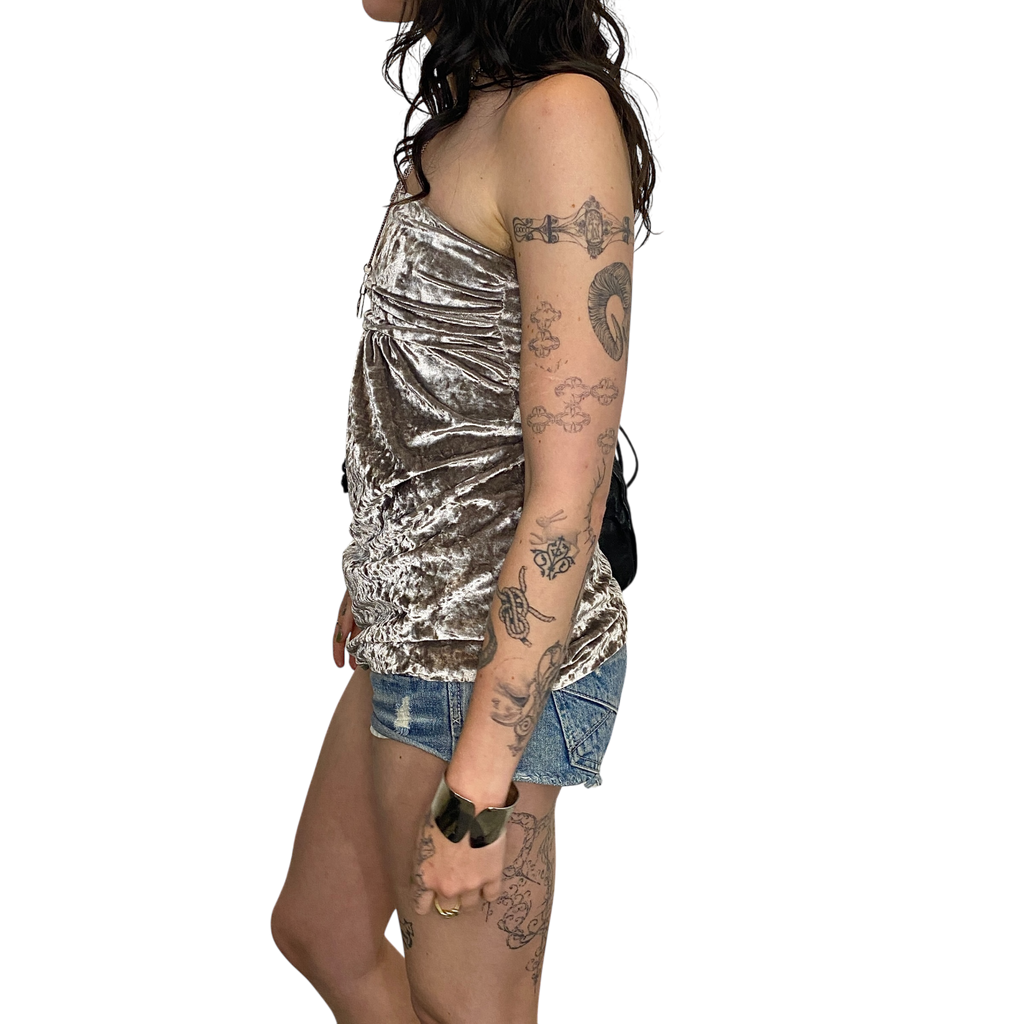 French Vintage Taupe Bandeau (XS/S)