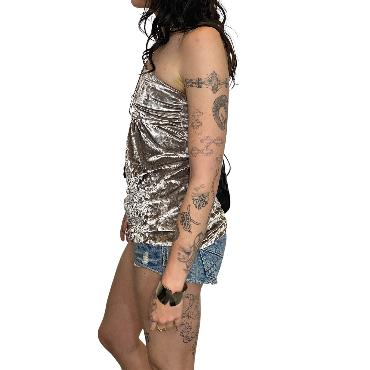 French Vintage Taupe Bandeau (XS/S)