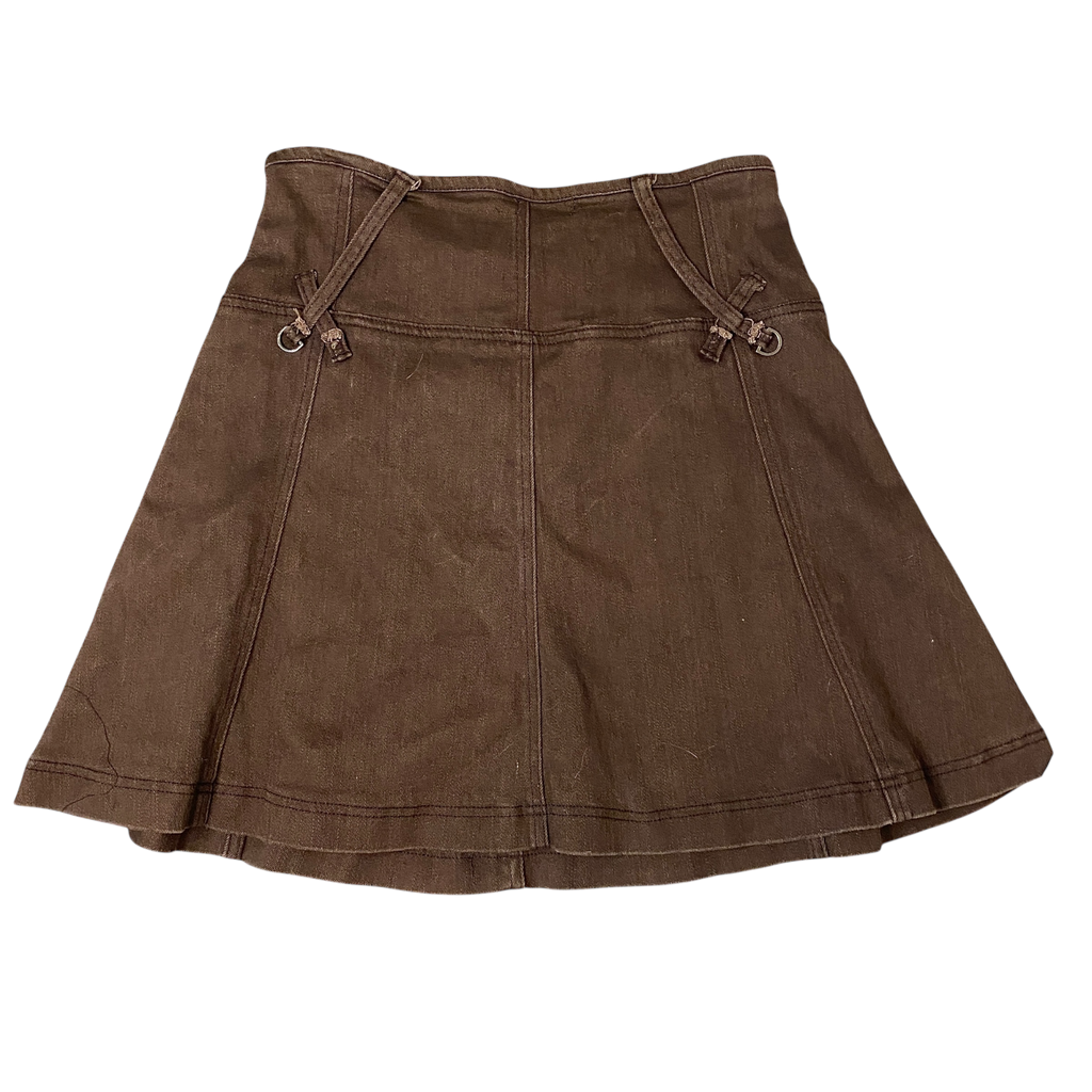 Vintage French Brown Midi Skirt (S/M)