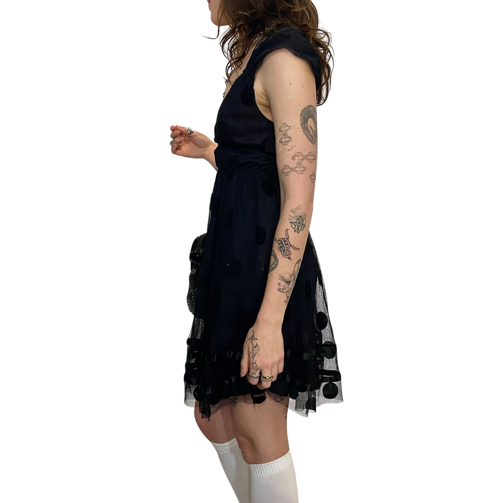 Vintage Miss Sixty Killah Polka Dot Mesh Dress (S)