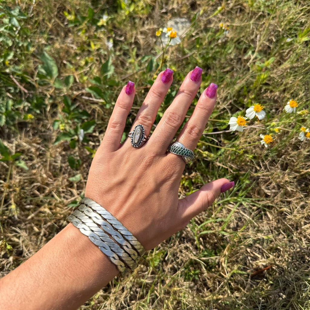 Vintage Sterling Silver Abalone Ring (6)