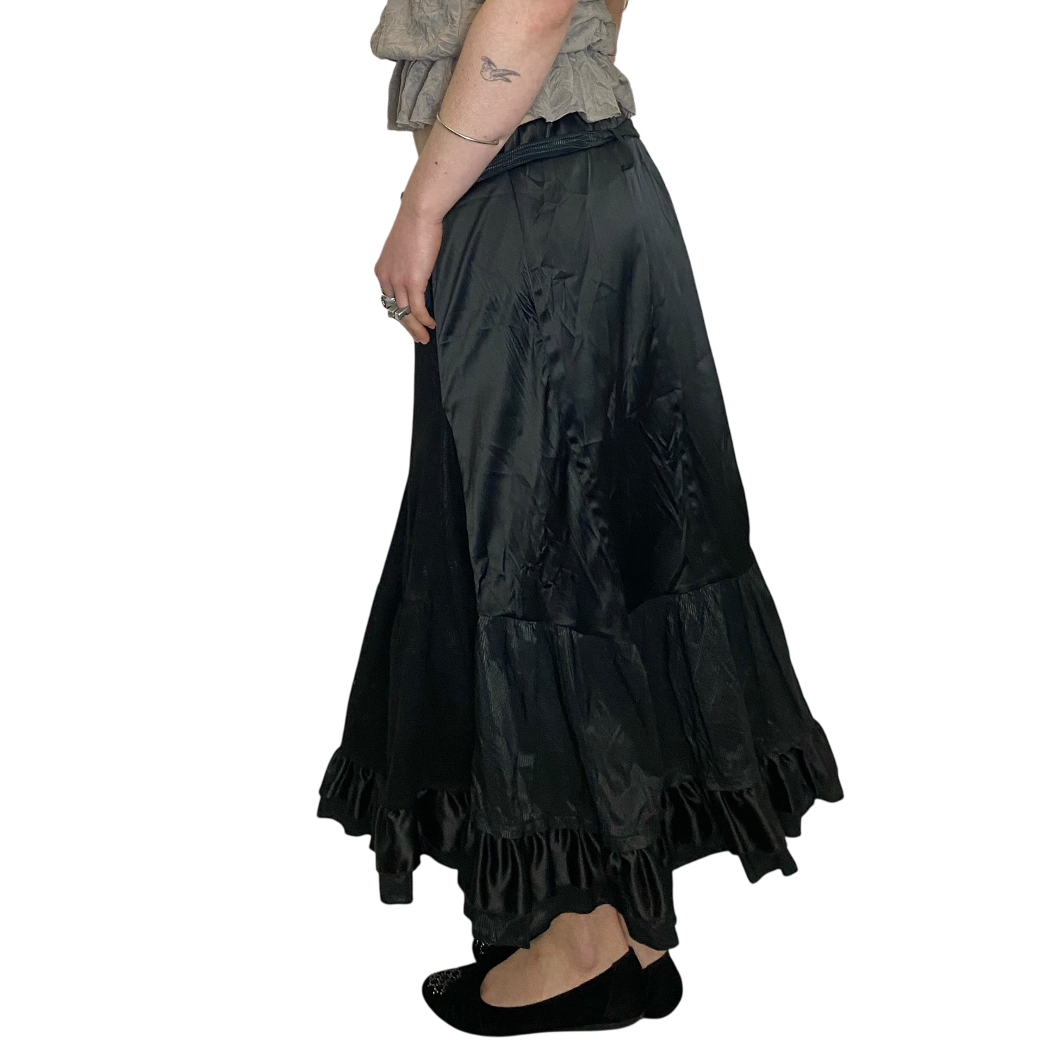 Vintage Gothic Milkmaid Maxi Skirt (M)
