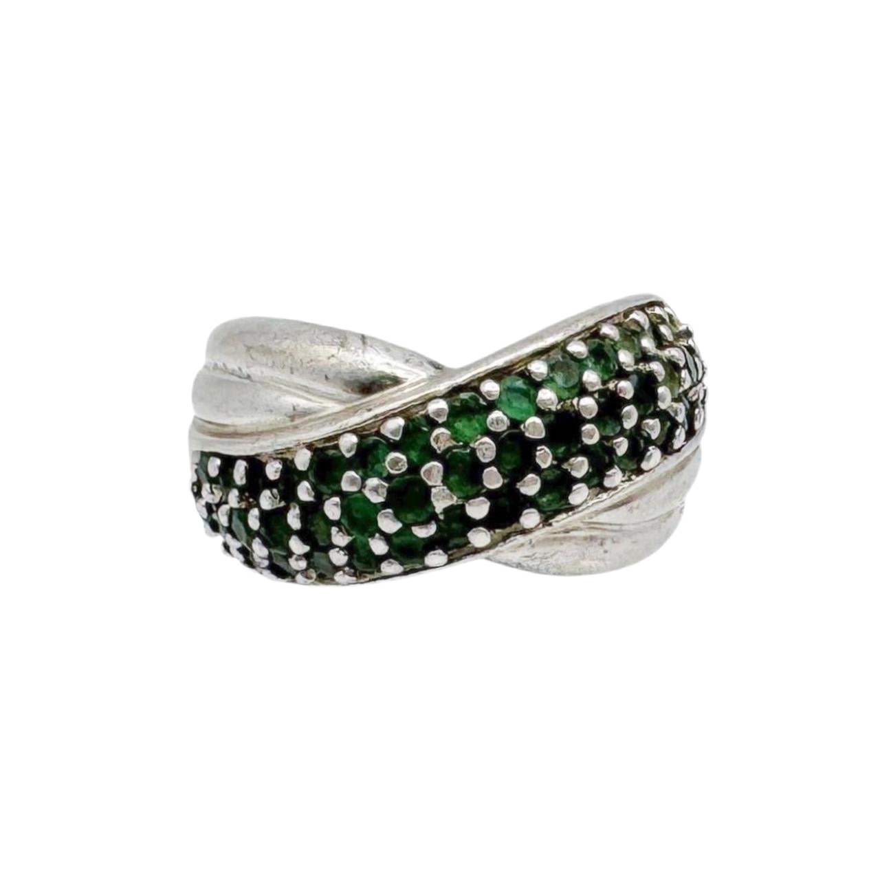 Sterling Silver Emerald Wrap Ring (8)