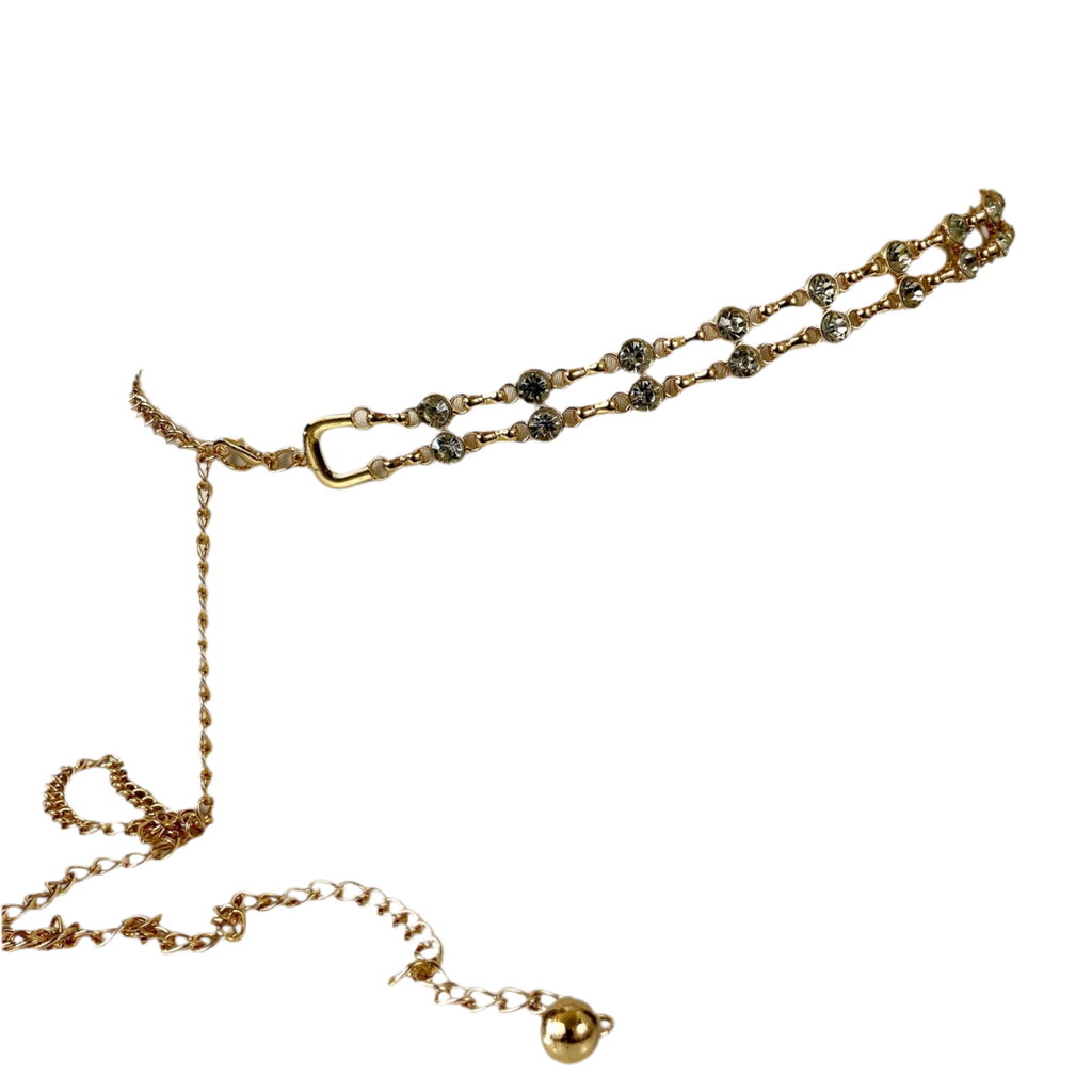 Rhinestone Gold Belt