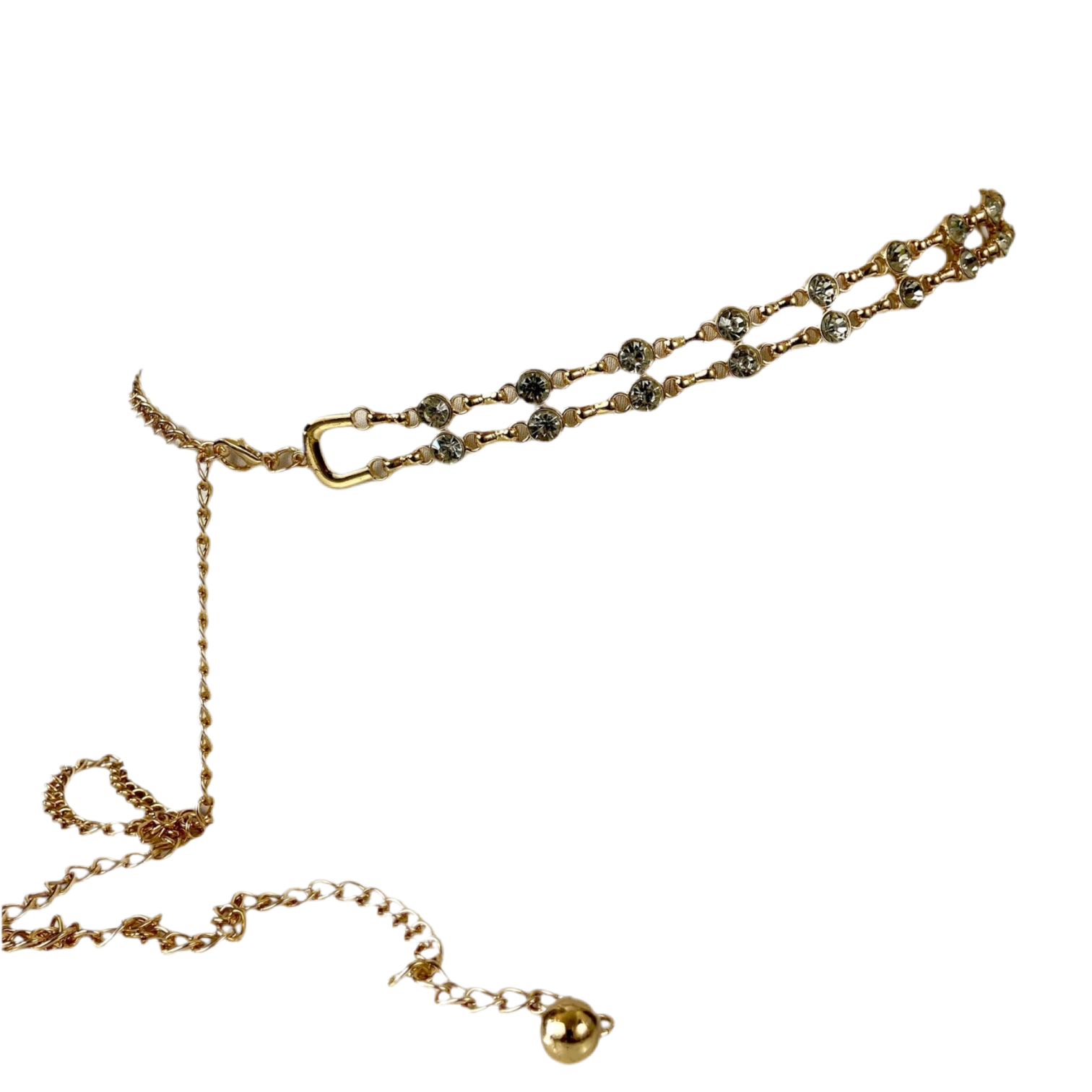 Rhinestone Gold Belt