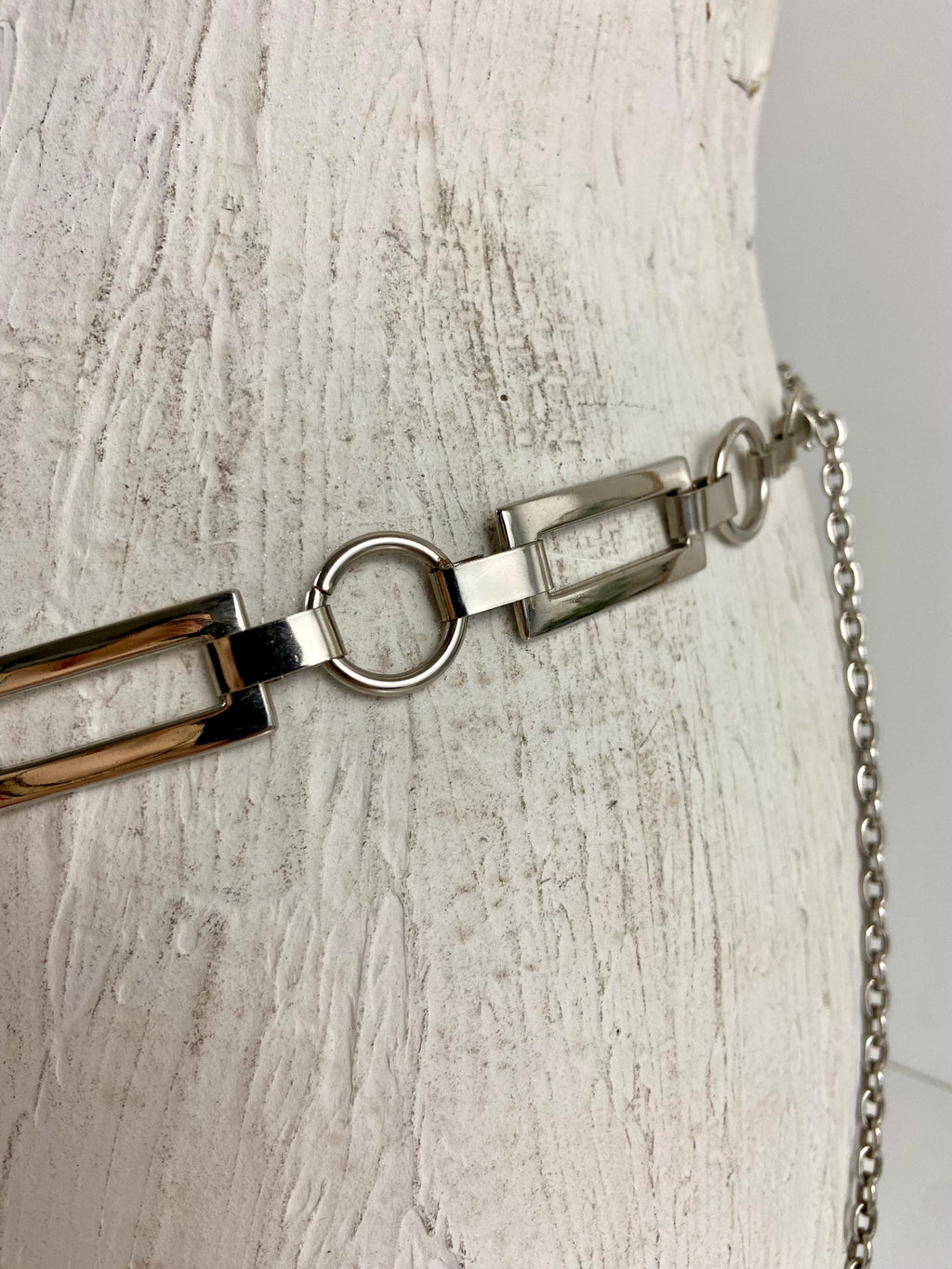 Silver chain belt