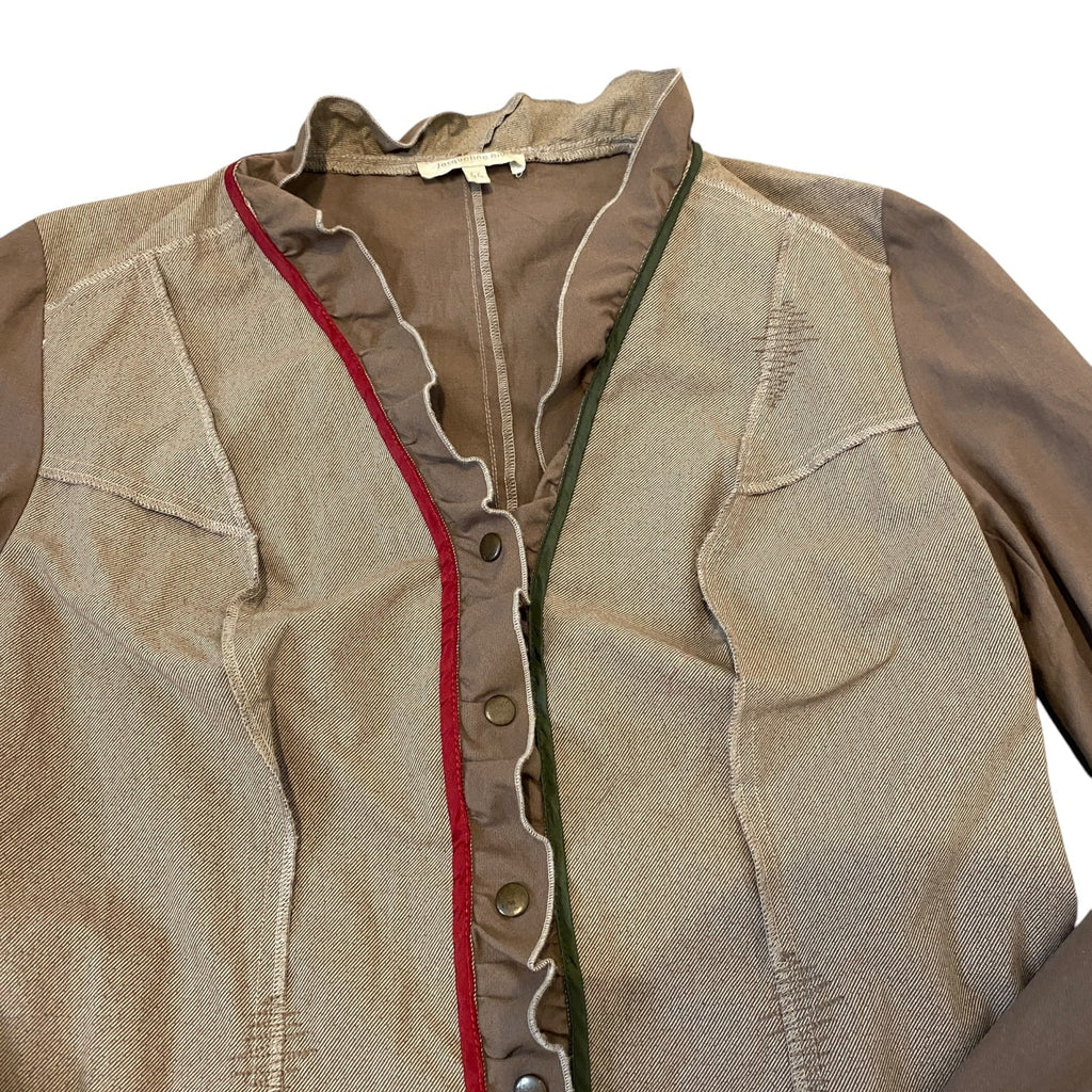 Vintage Parisian Ruffle Button up Blouse (L)