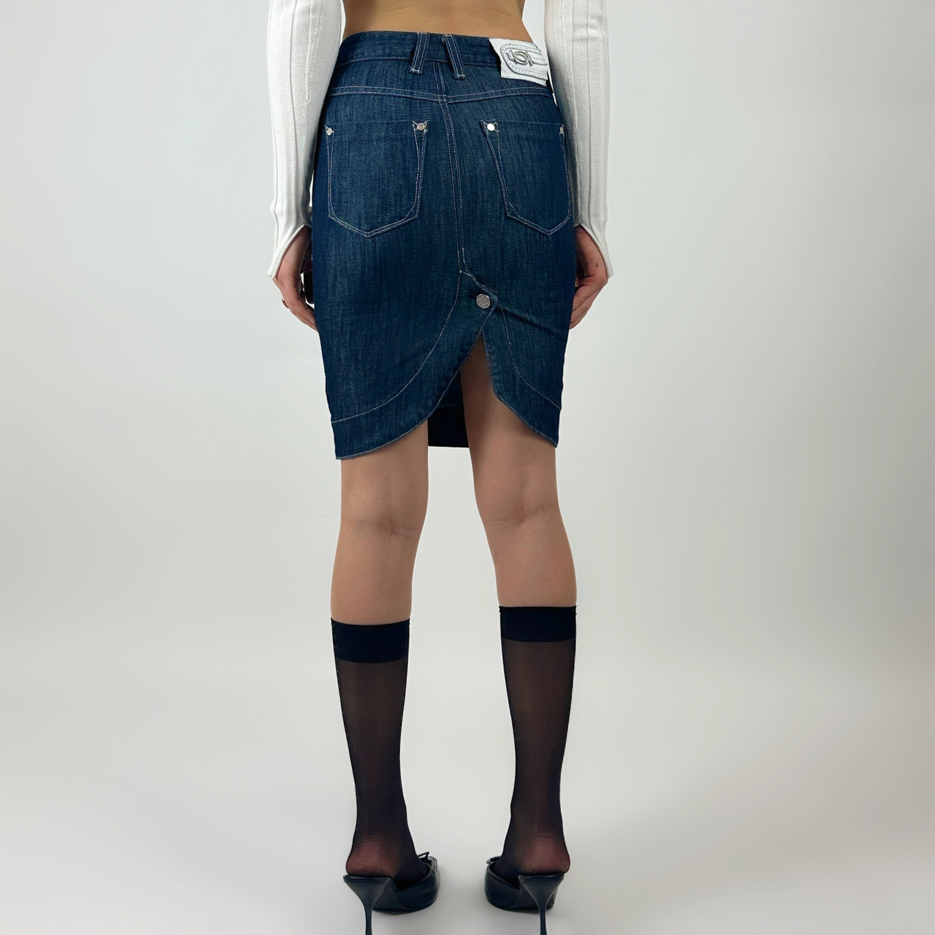 Bebe Denim Midi Skirt (XS)