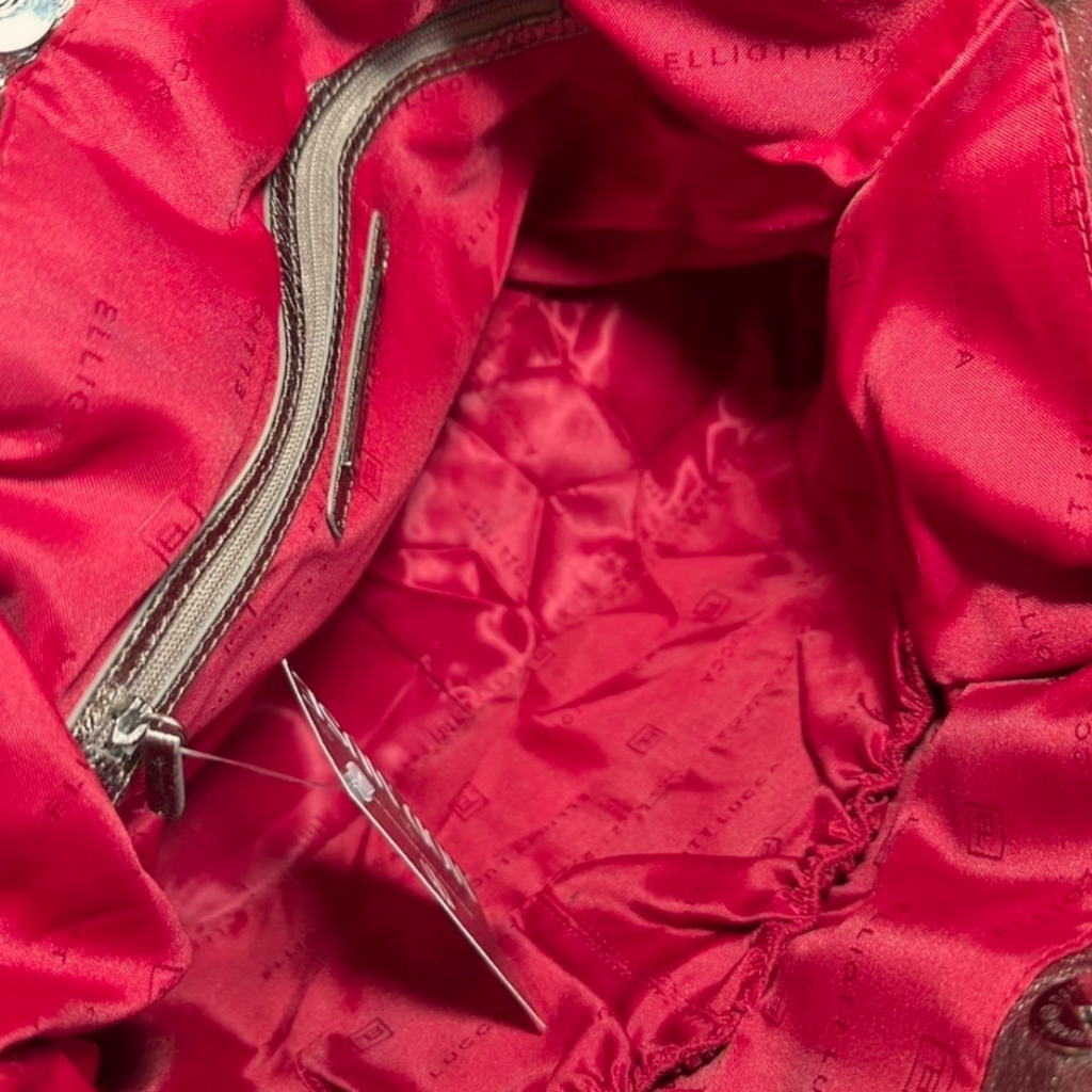 Vintage Elliott Lucca Genuine Leather Gold Hobo Bag