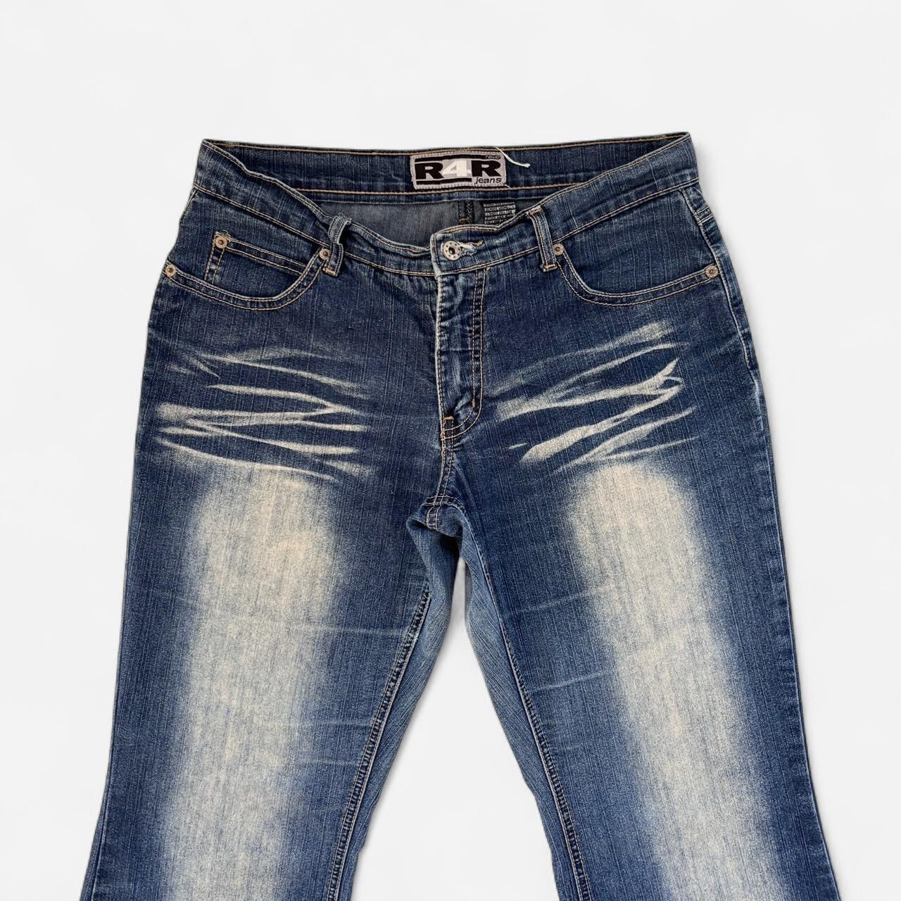 Y2K Airbrush Flare Jeans (M)