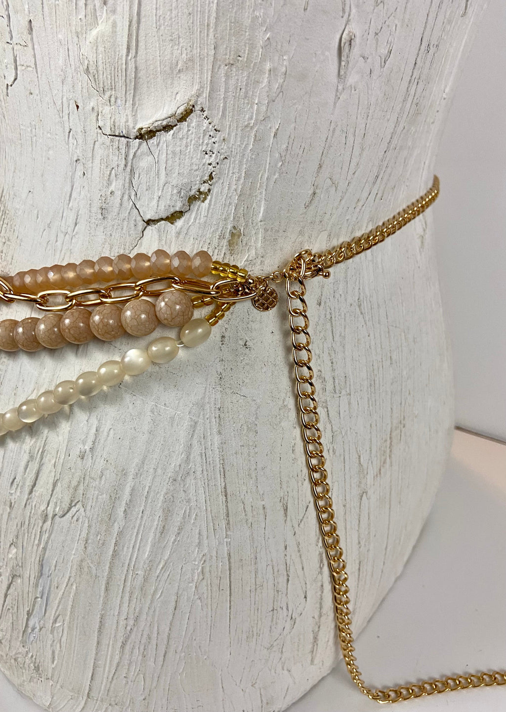 Luxury beads layered belt