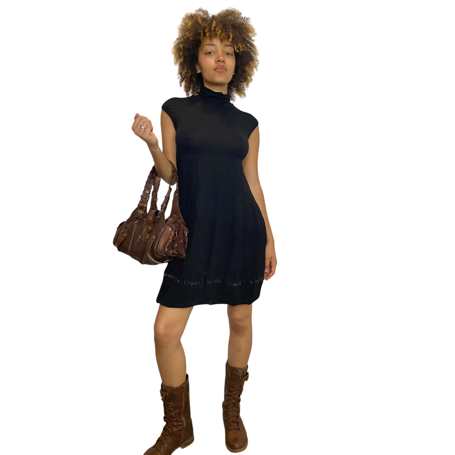 Vintage Cop Copine Pleated Dress (S)