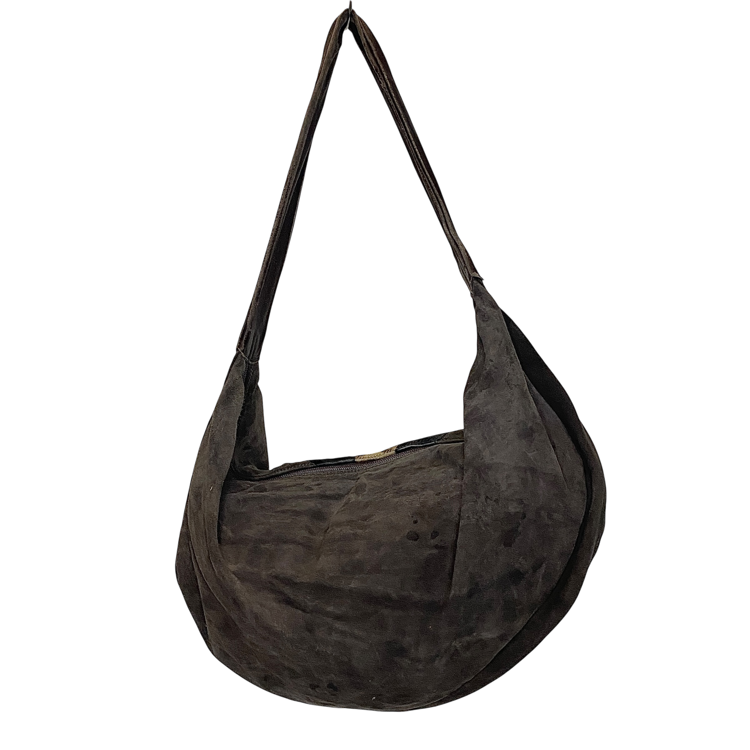 Vintage Suede Pony Hair Slouch Bag