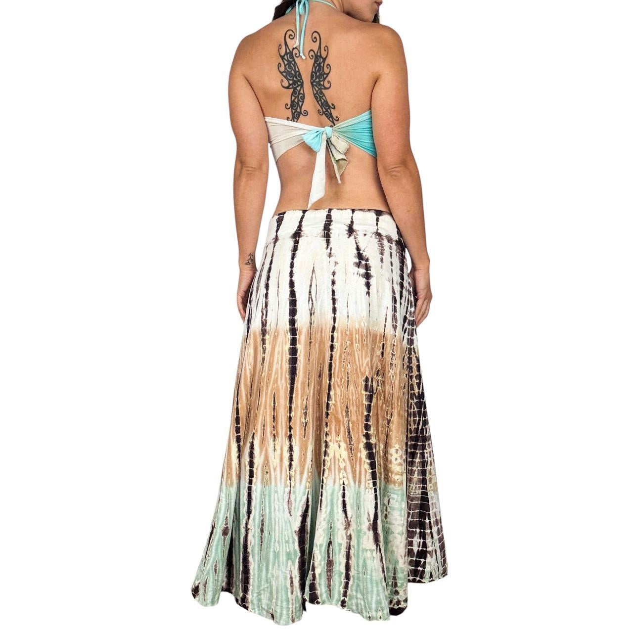 Vintage Tie Dye Maxi Skirt (L)