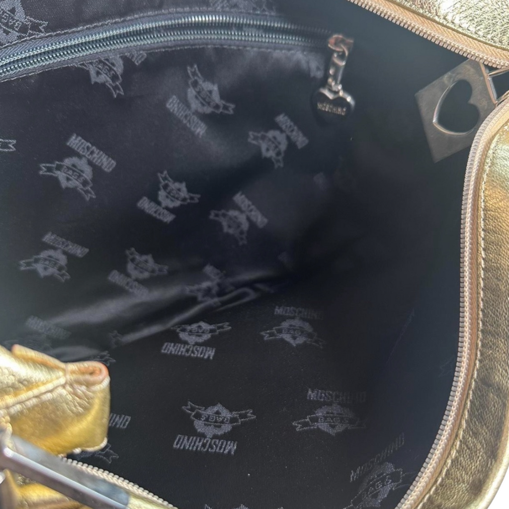 Rare 1980s Gold Moschino Redwall Bag
