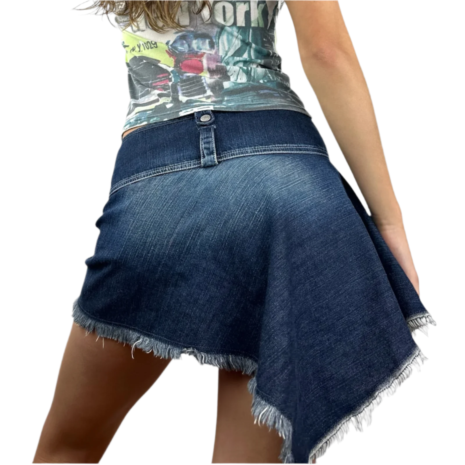 Diesel Dark Denim Asymmetrical Skirt (XS)