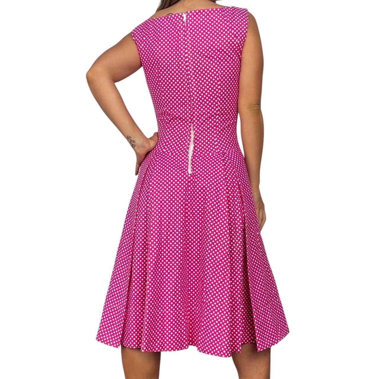 50s Vintage Polka Dot Midi Dress (L)