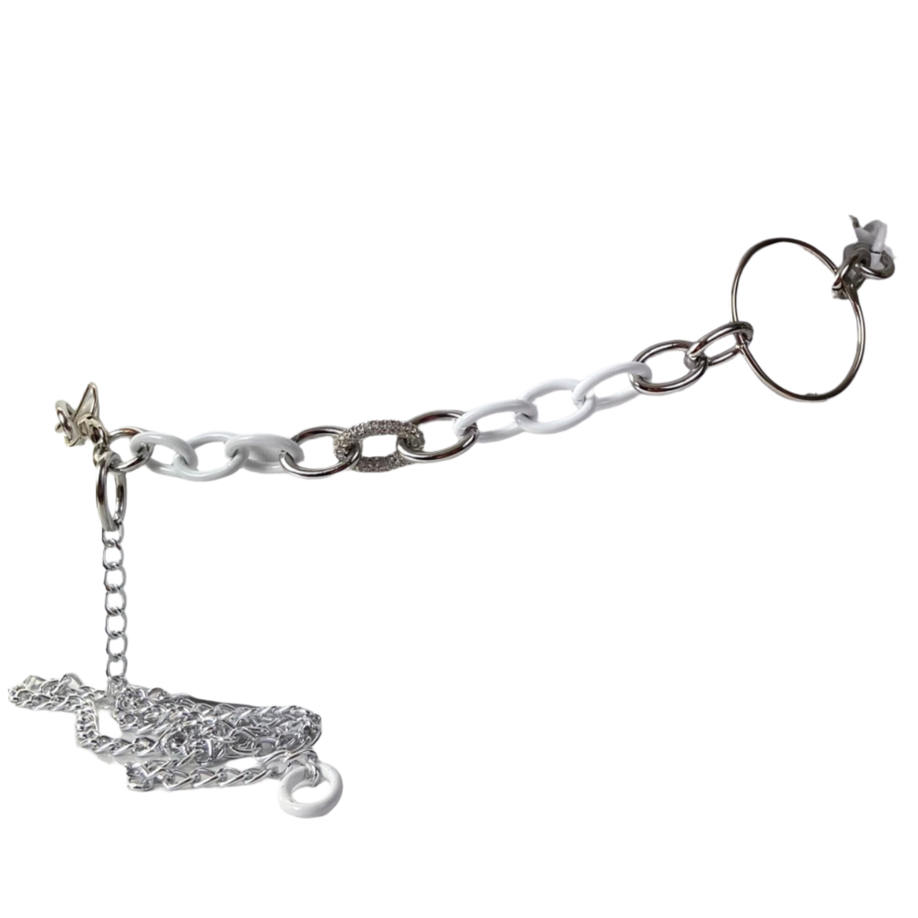 White and Silver Belt