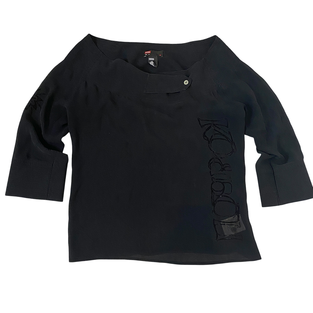 Vintage Diesel Sheer Silk Drape Top (M)