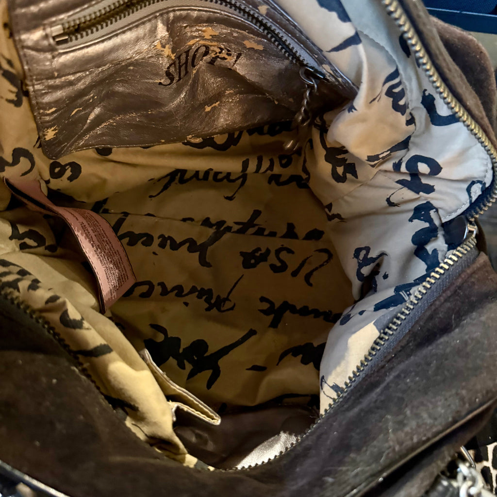 Juicy Couture Y2K "Live for Juicy" black velour bag