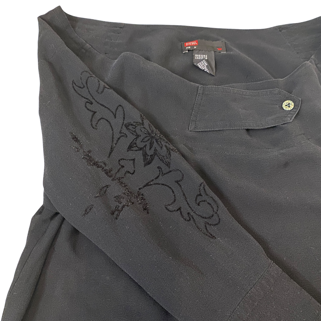 Vintage Diesel Sheer Silk Drape Top (M)