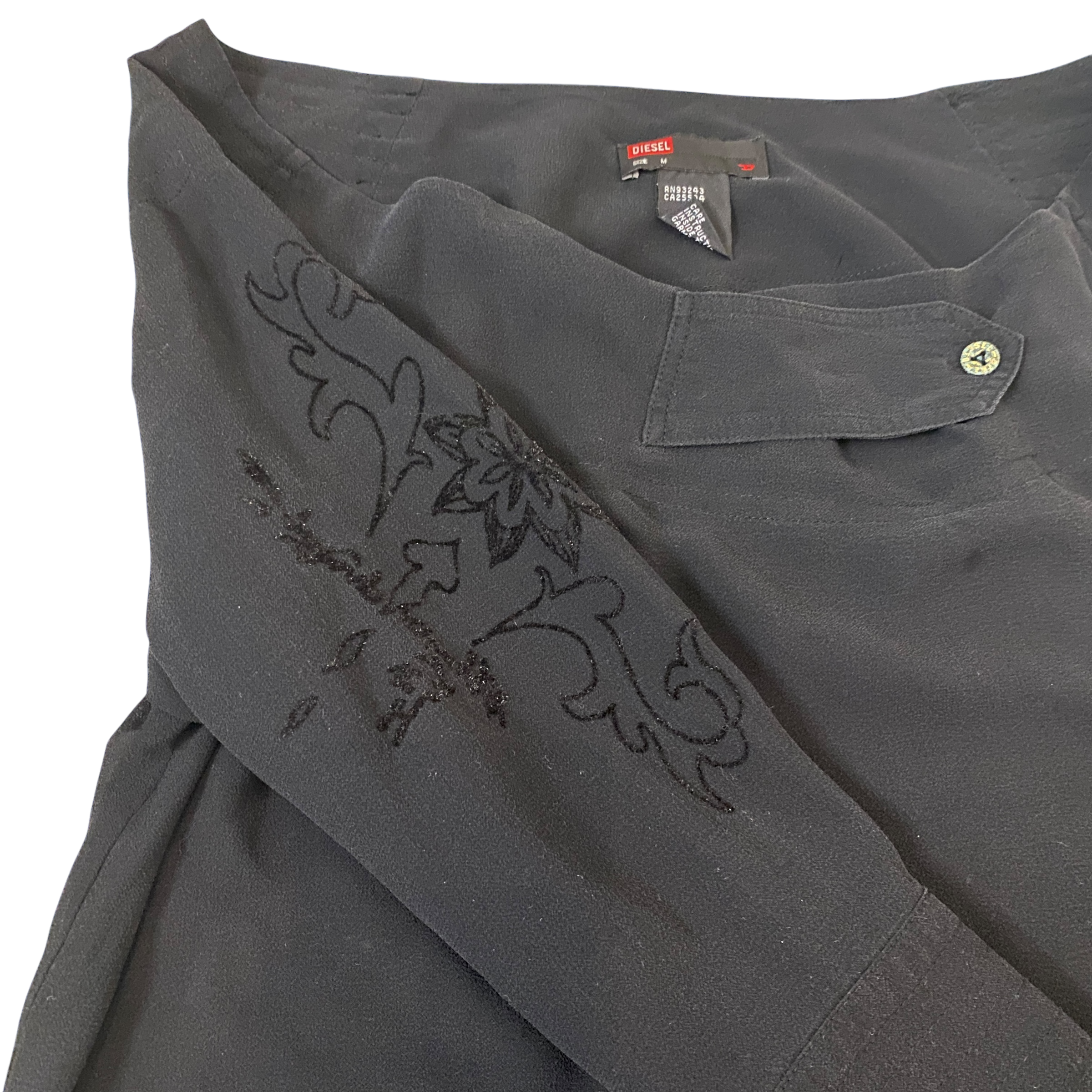 Vintage Diesel Sheer Silk Drape Top (M)