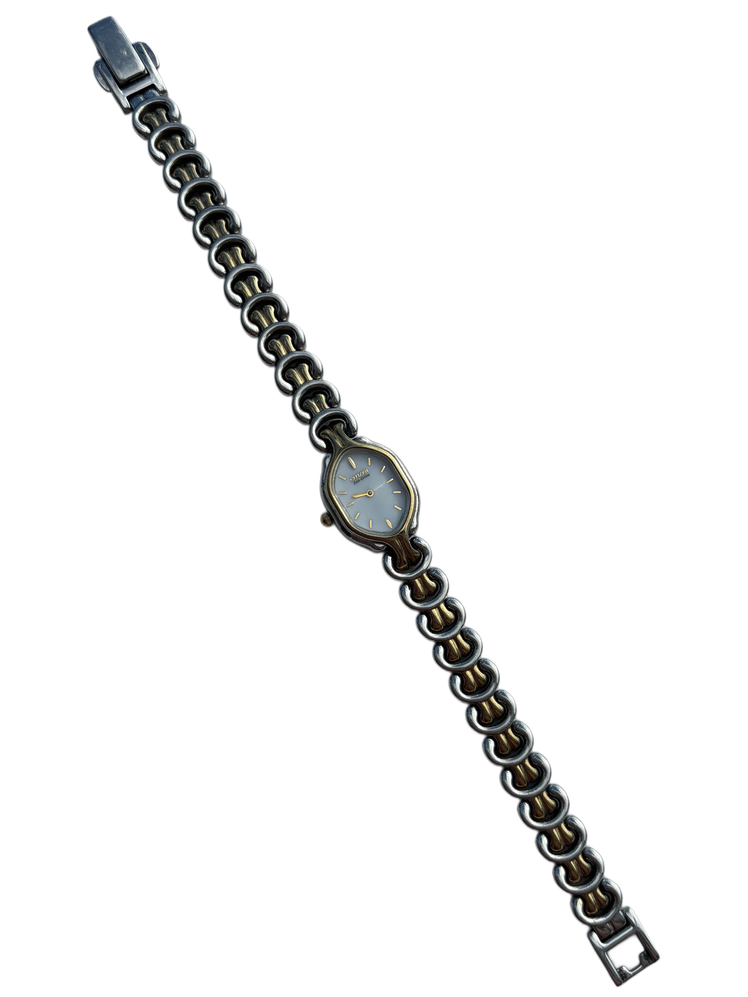 citizen silver pierced gold watch