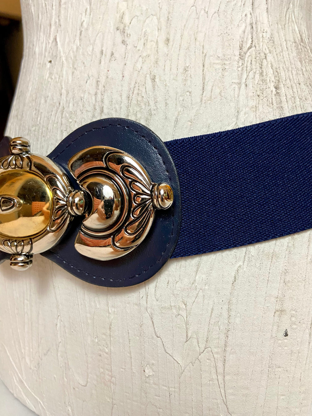 Navy blue elastic belt