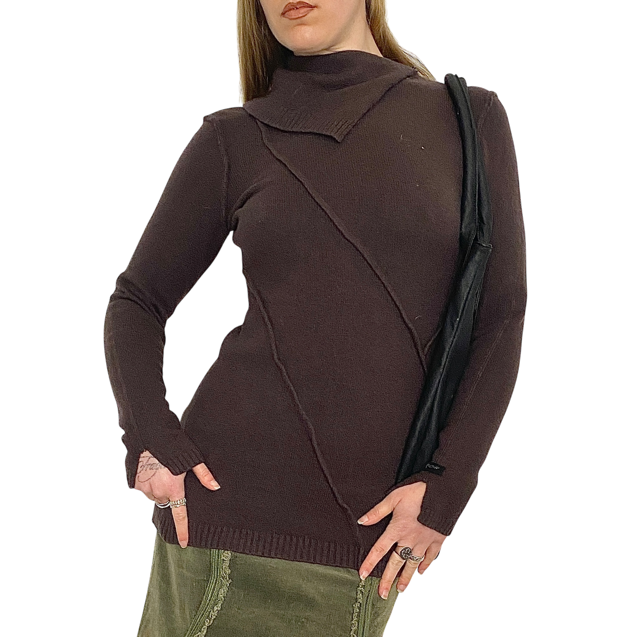 Vintage Asymmetrical Minimalist Knit (S)