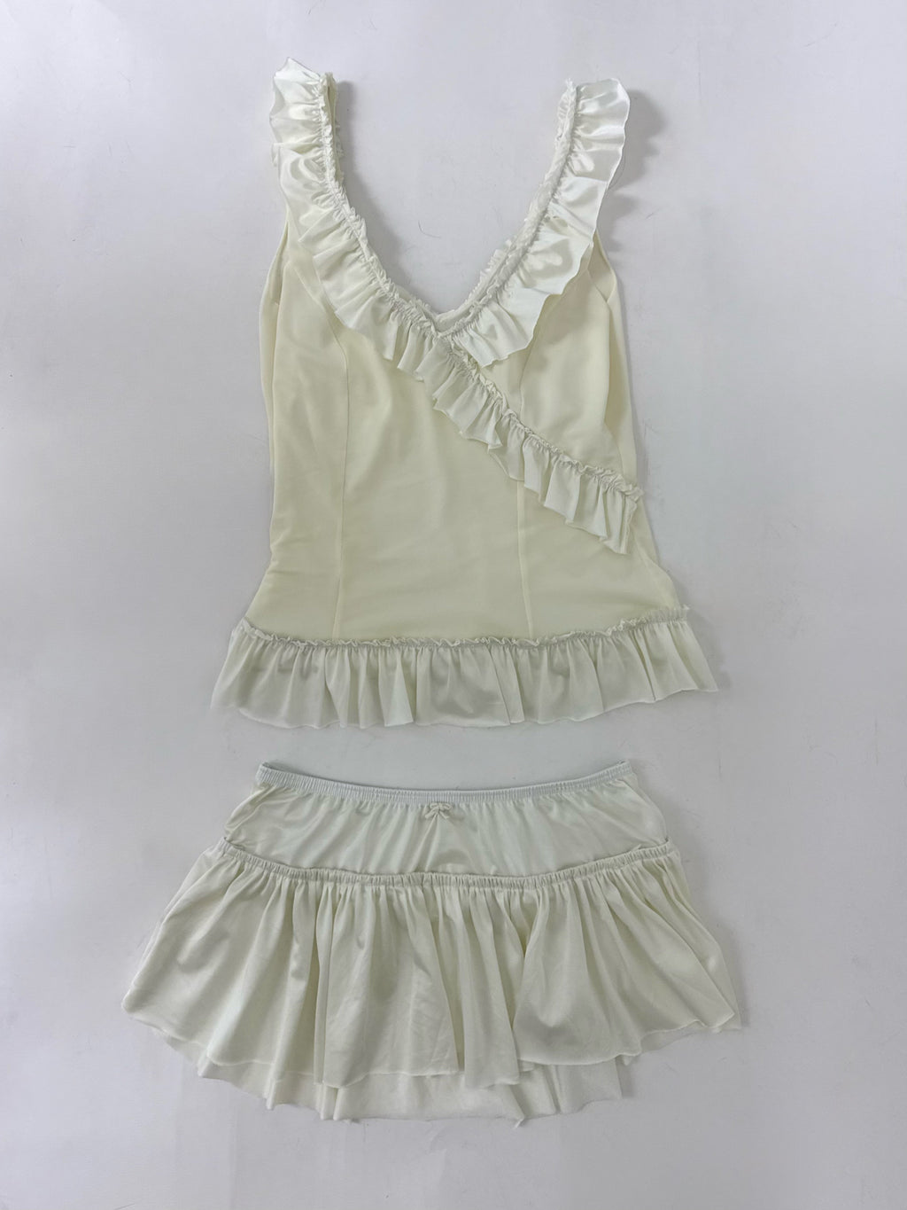 Vanilla Ribbon Micro Skirt (XS-L)