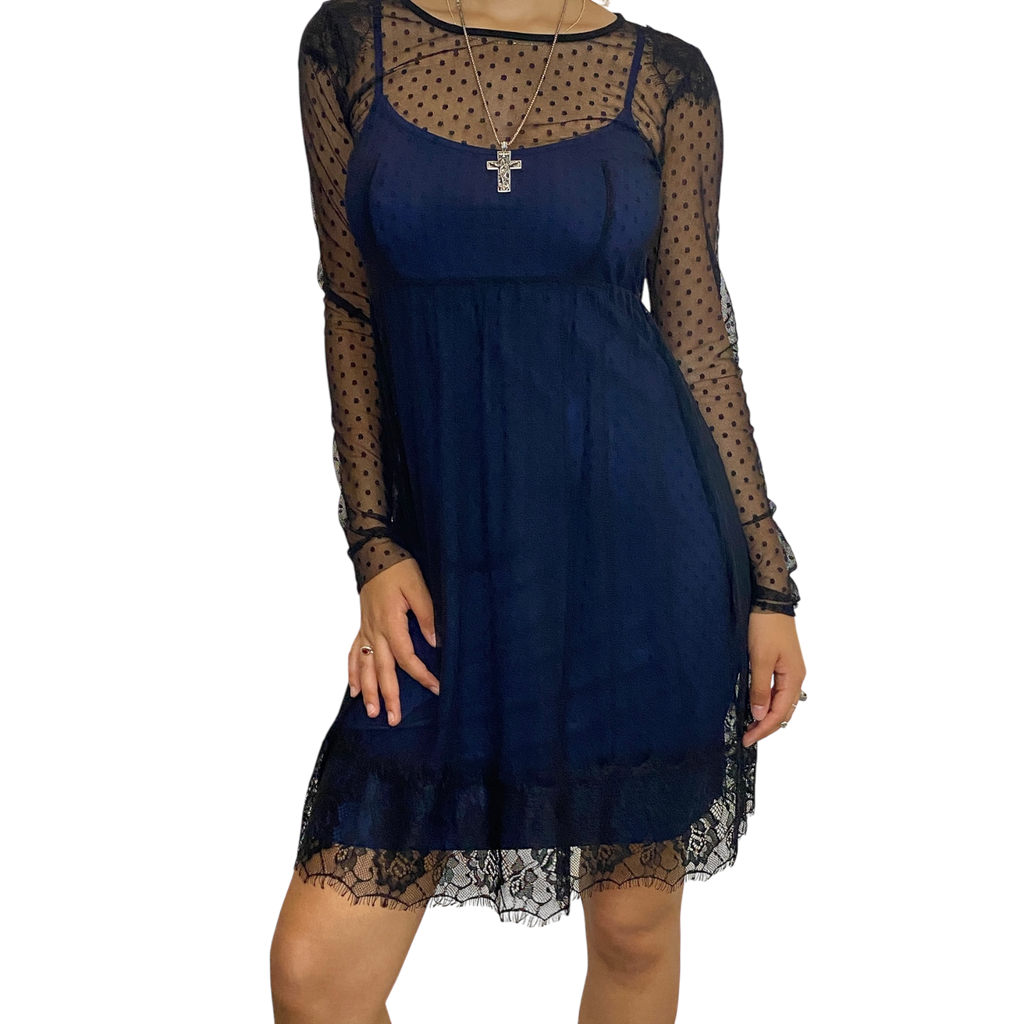 Vintage Cop Copine Polka Dot Dress (S)