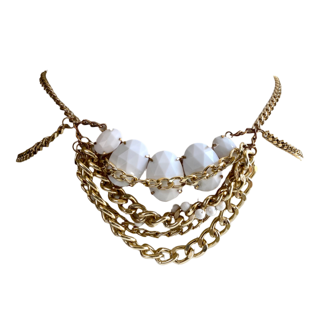 White & Gold chain belt