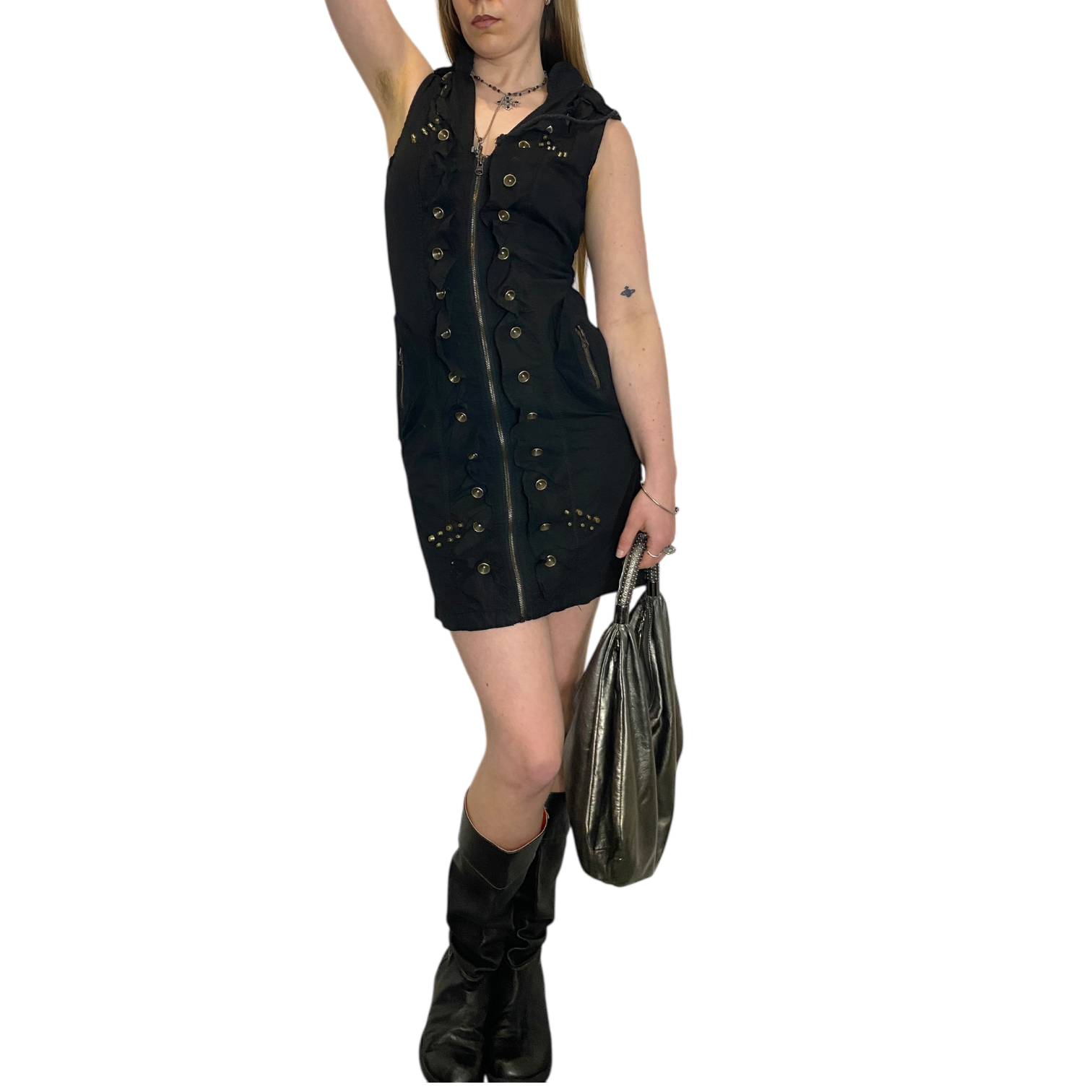 Vintage Desigual Utility Hooded Dress (S)