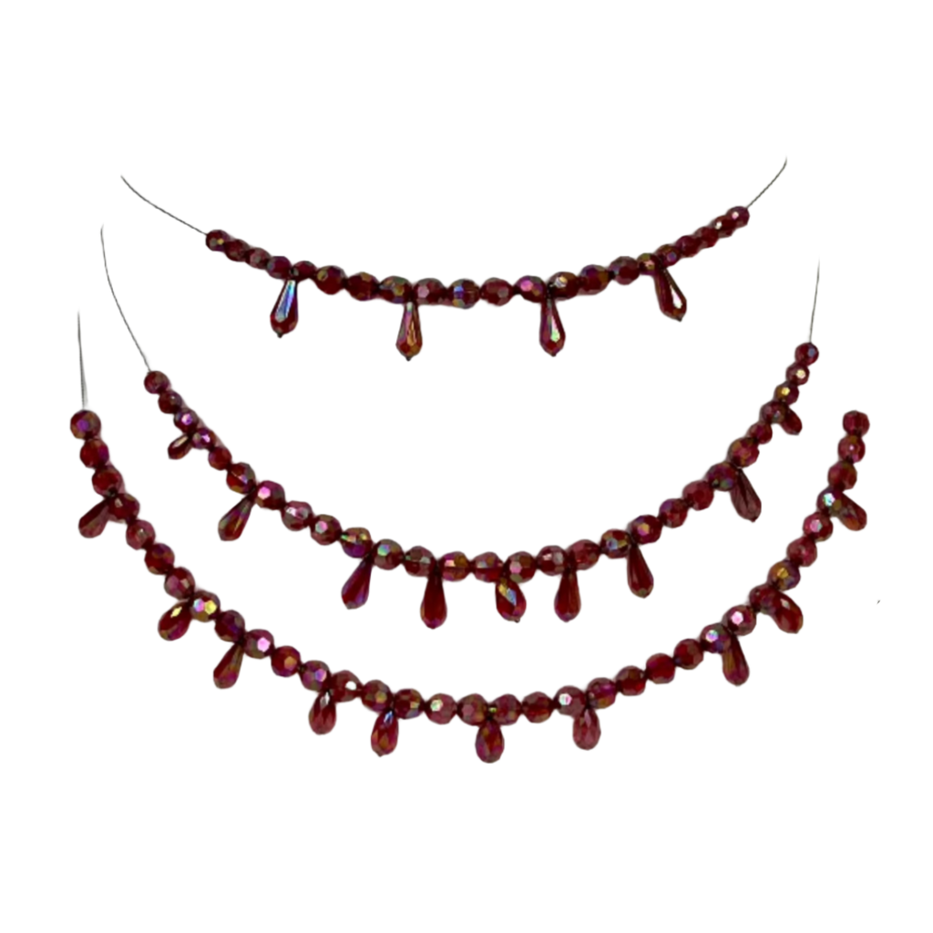 Layered Red Crystals belt