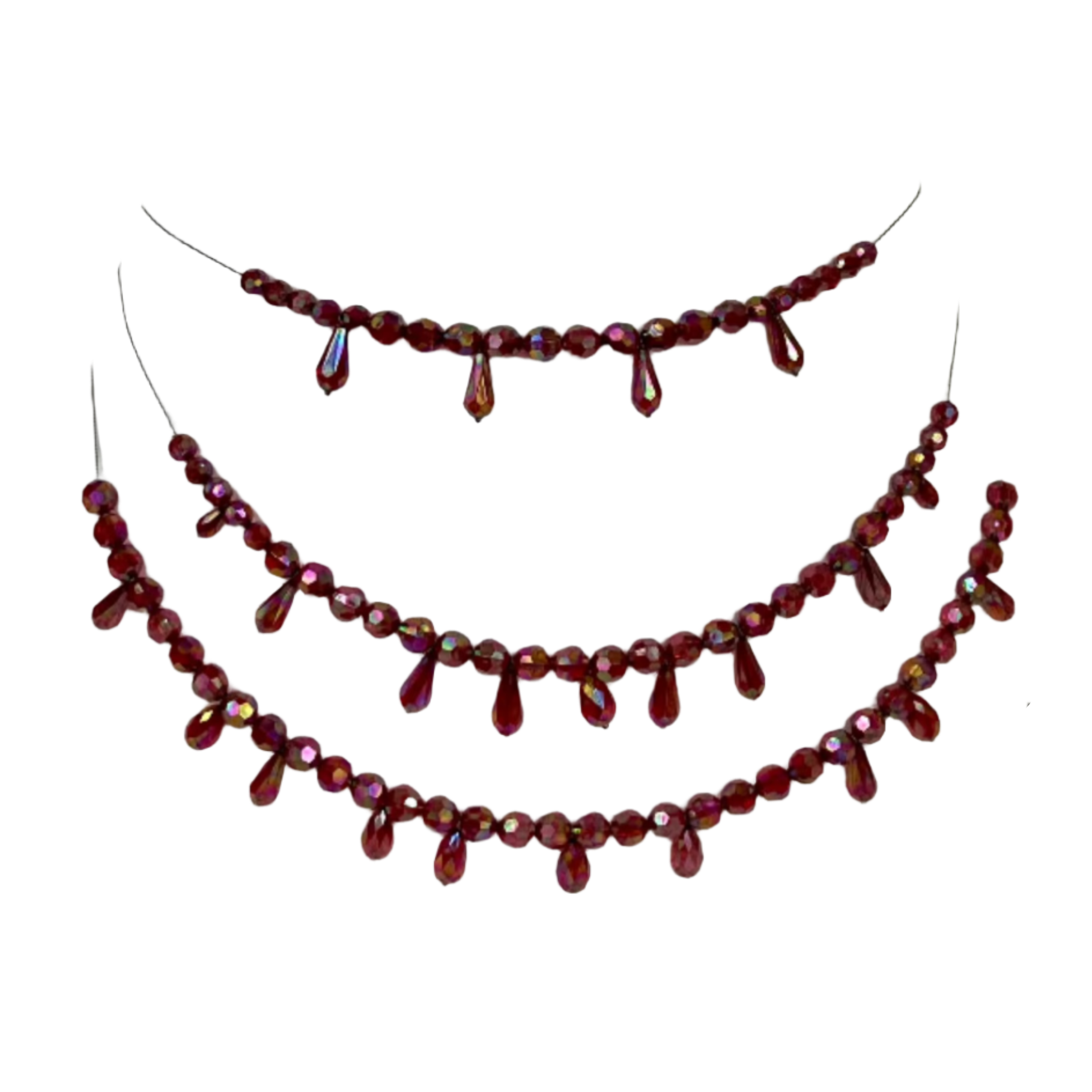 Layered Red Crystals belt
