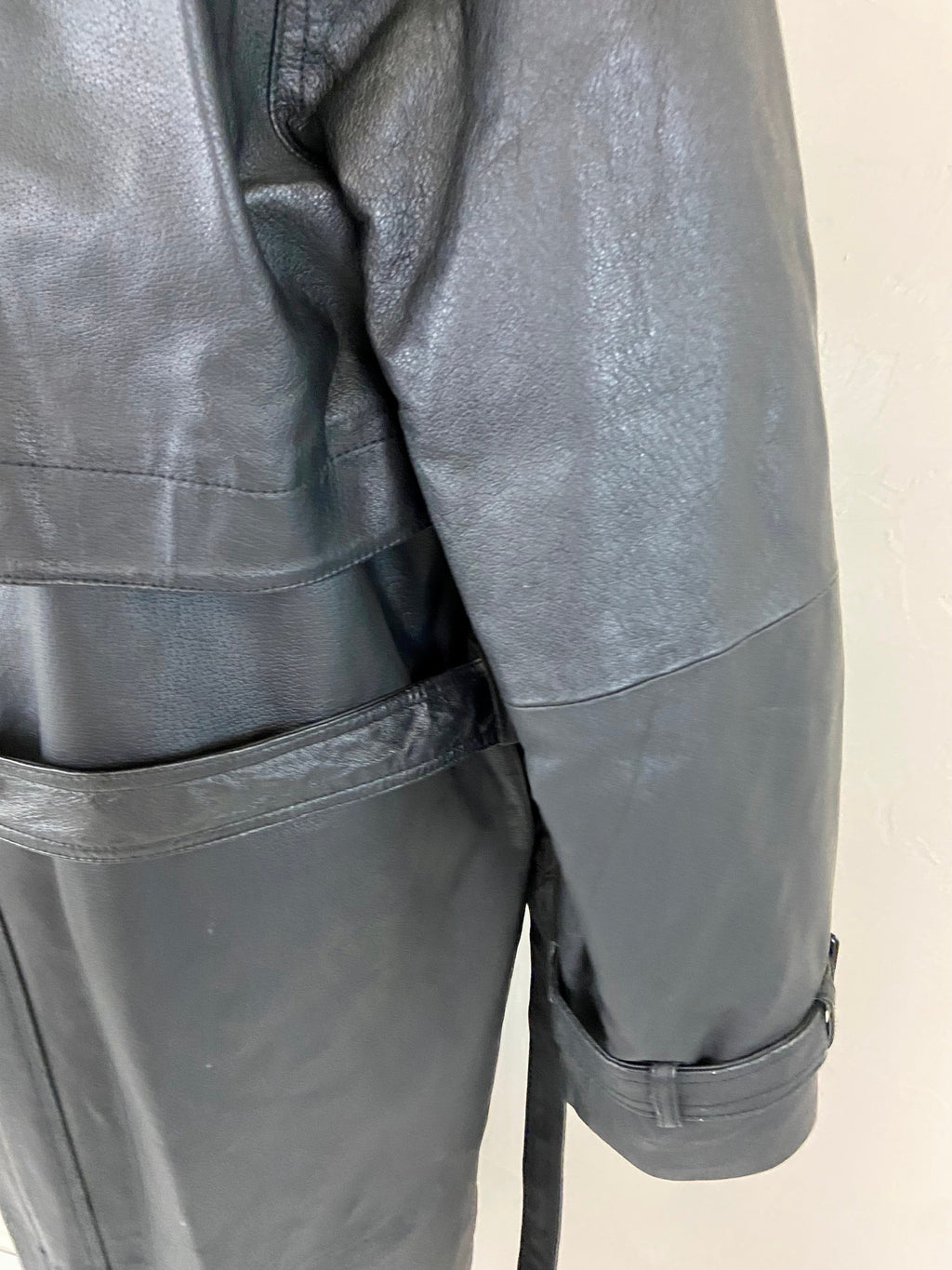 NEW PHASE 2 Long Leather Trench Coat