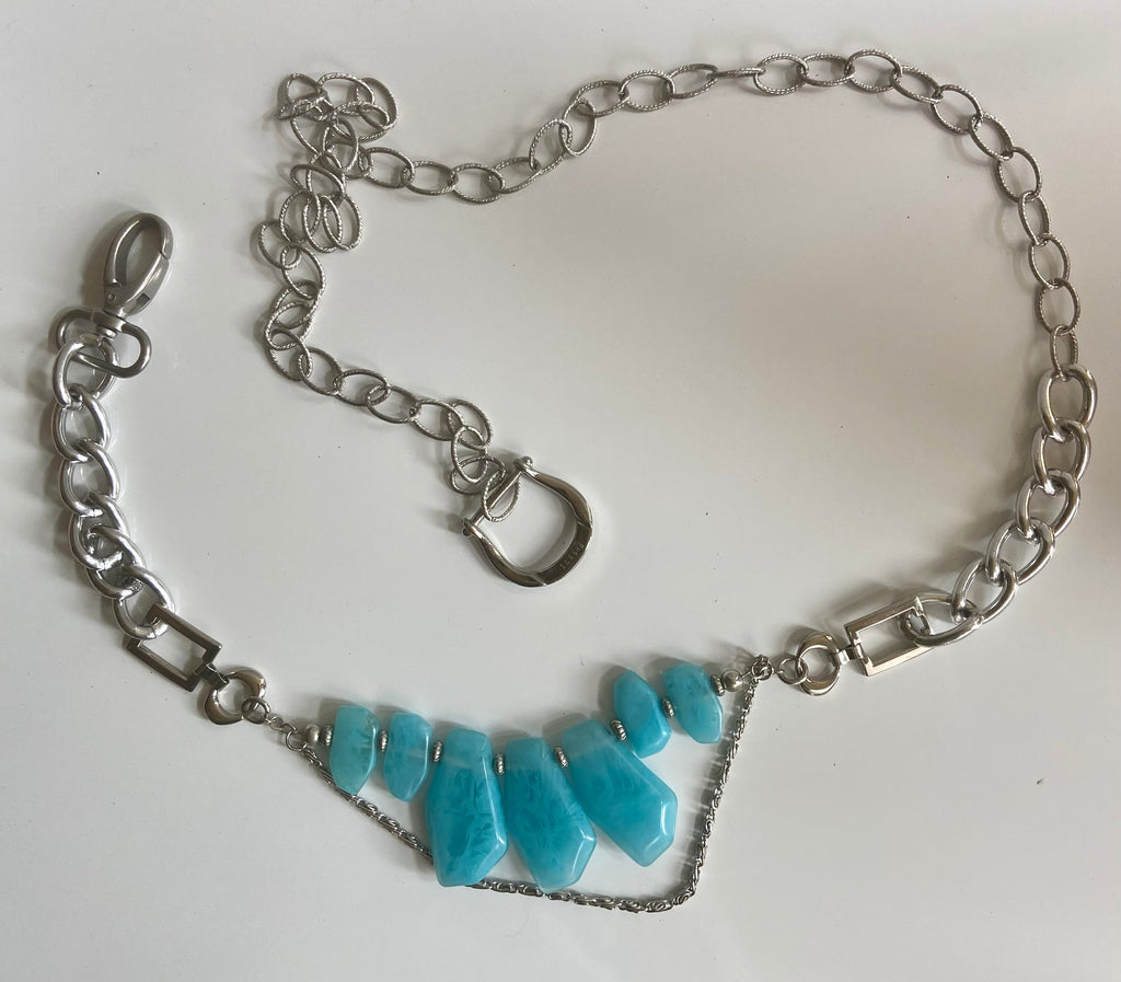 Beads and silver belt