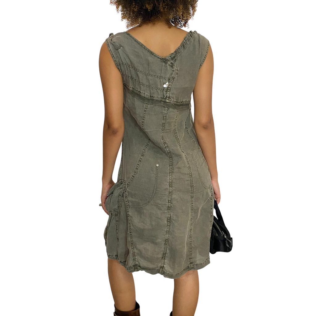 Vintage Utility Cotton summer Dress (M)
