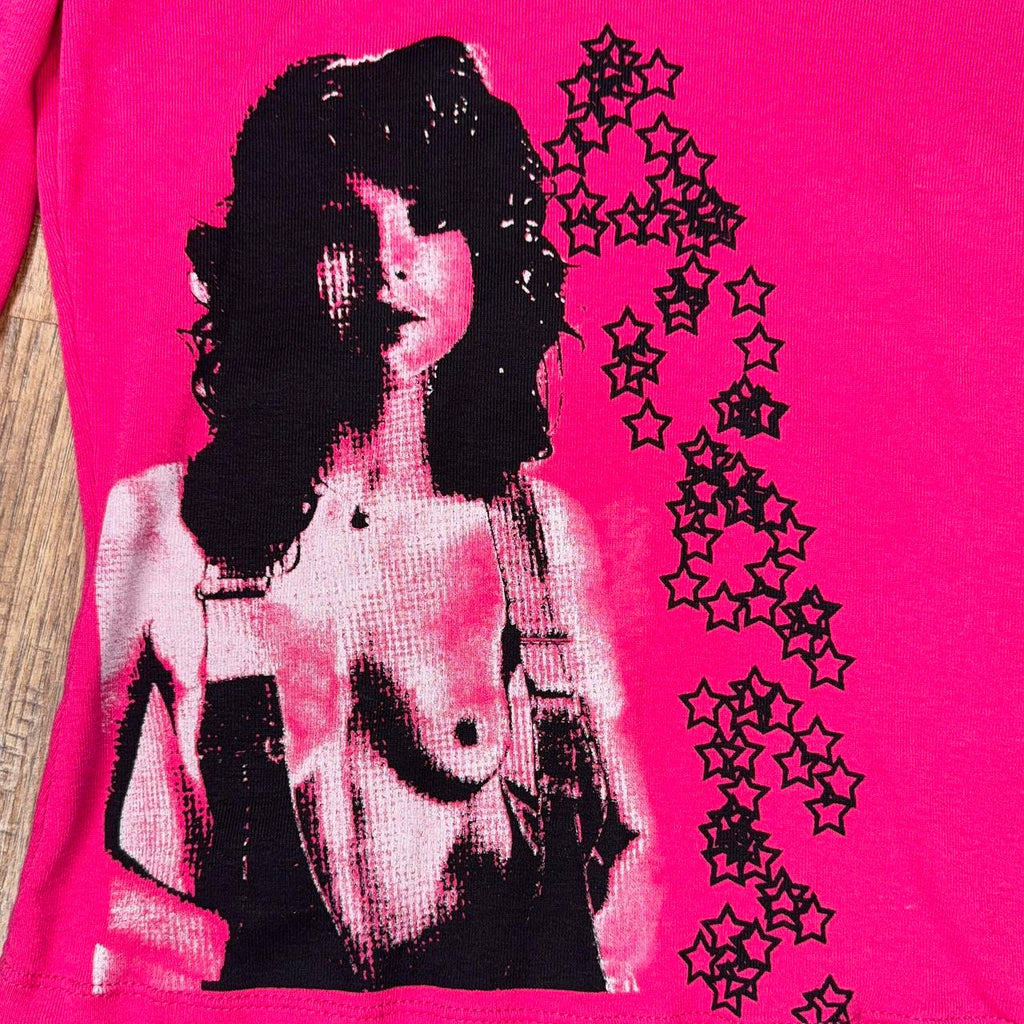 Miss Sixty Fishnet Detail Graphic Tee (M)