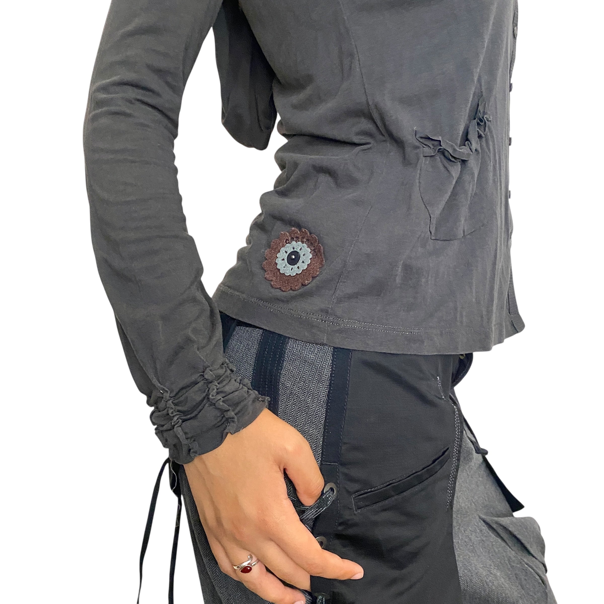 Vintage Cop Copine hooded Cardigan (M)