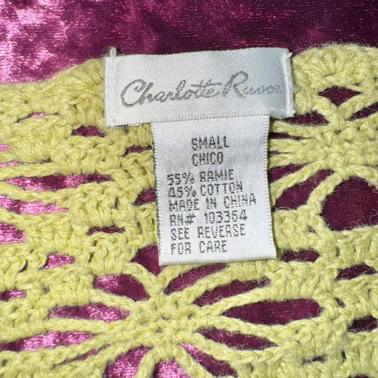 Y2K Matcha Green Crochet Cami (S)