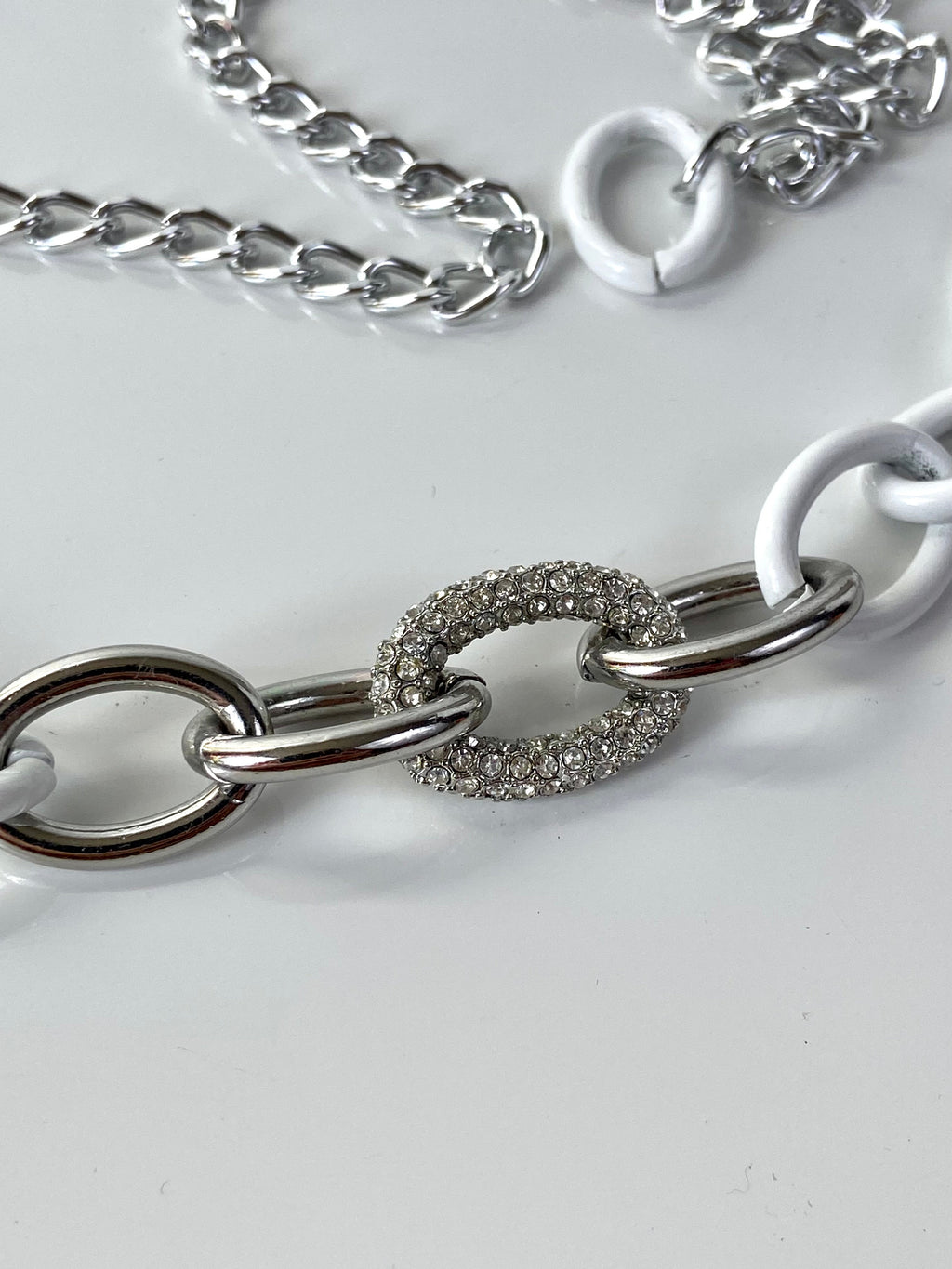 White and Silver Belt