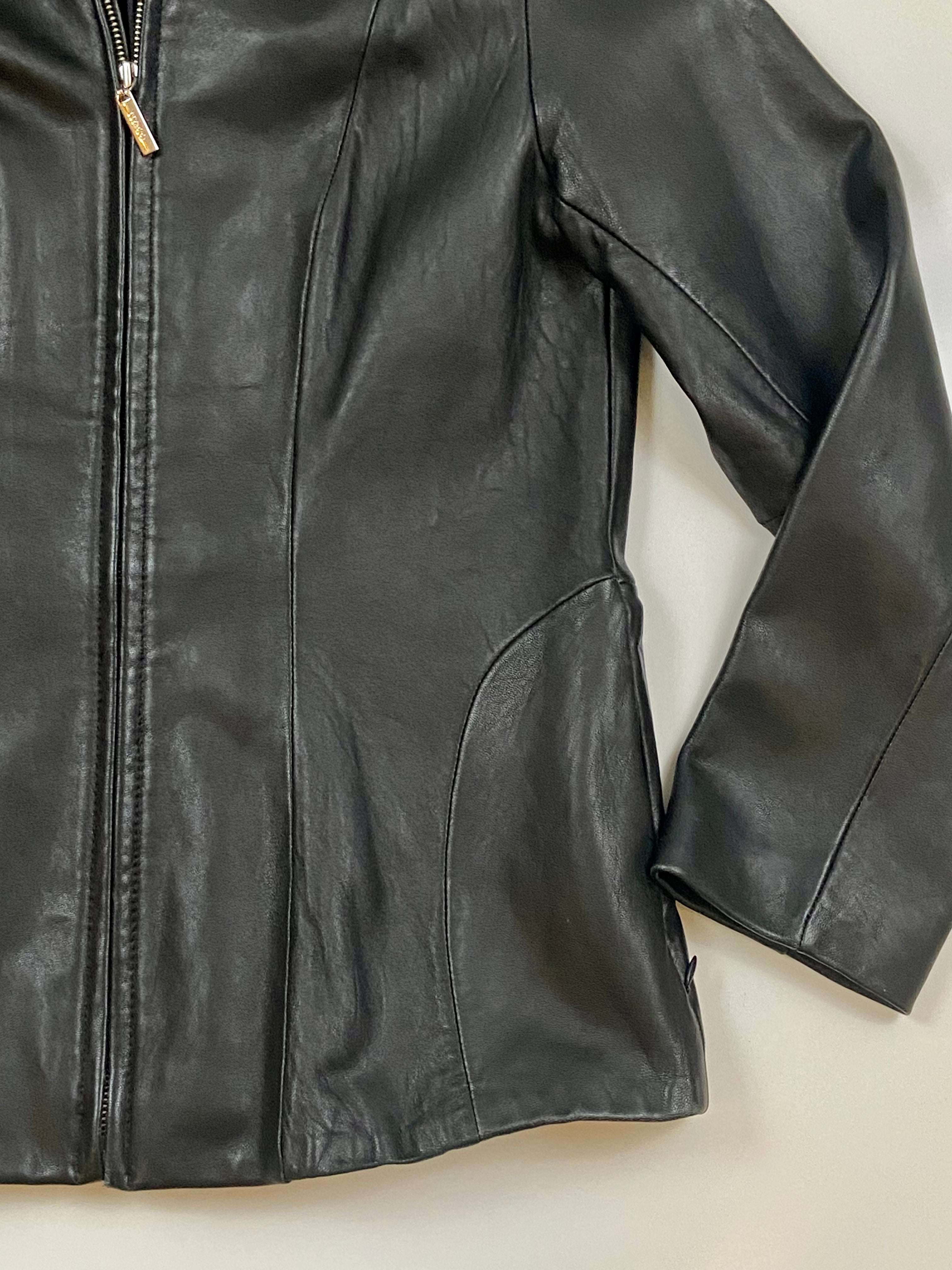 NY&CO Black Leather Jacket (L)