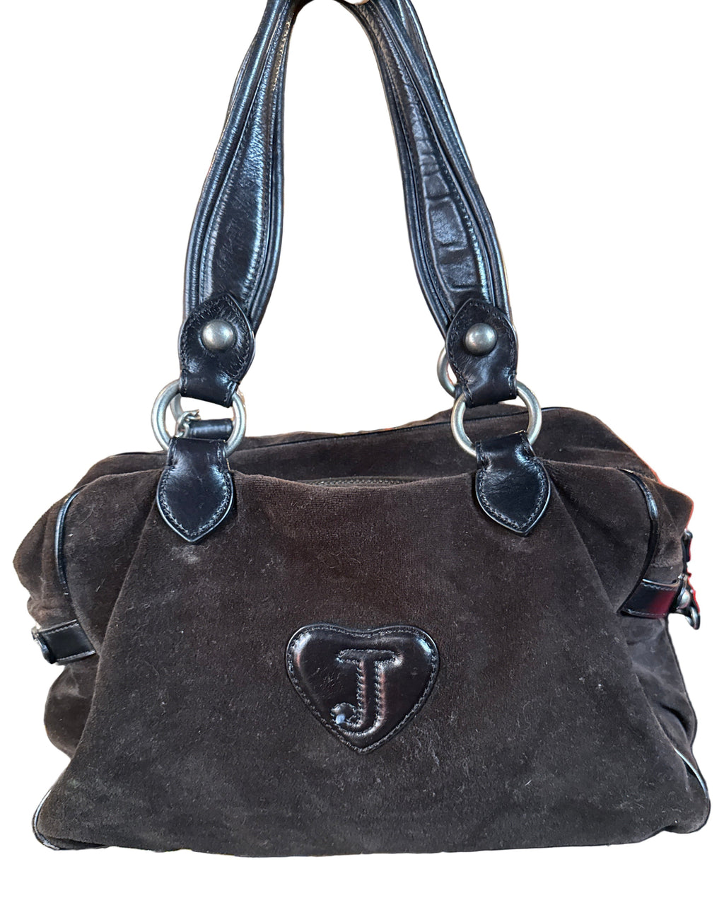 Juicy Couture Y2K "Live for Juicy" black velour bag