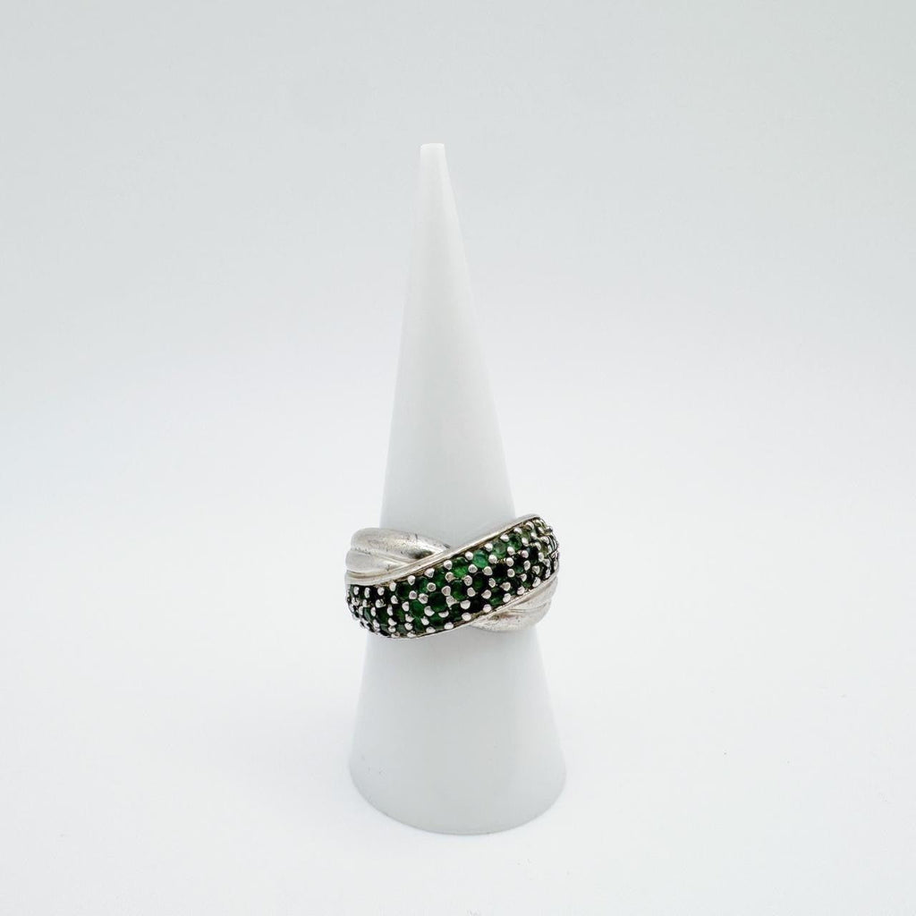 Sterling Silver Emerald Wrap Ring (8)