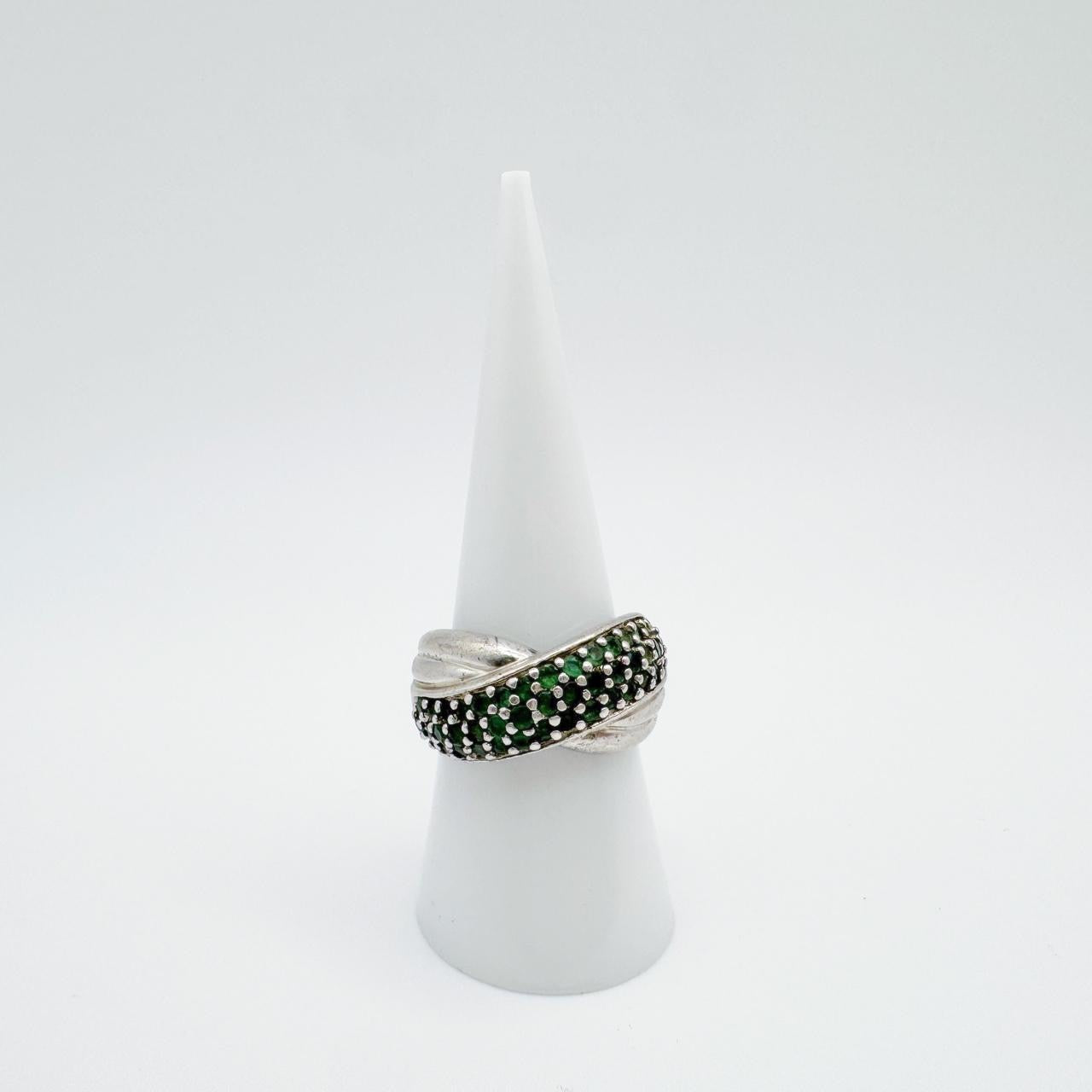 Sterling Silver Emerald Wrap Ring (8)
