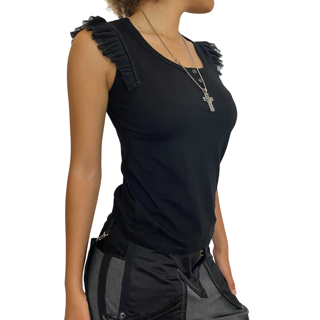 Vintage Cop Copine Black Top (M)