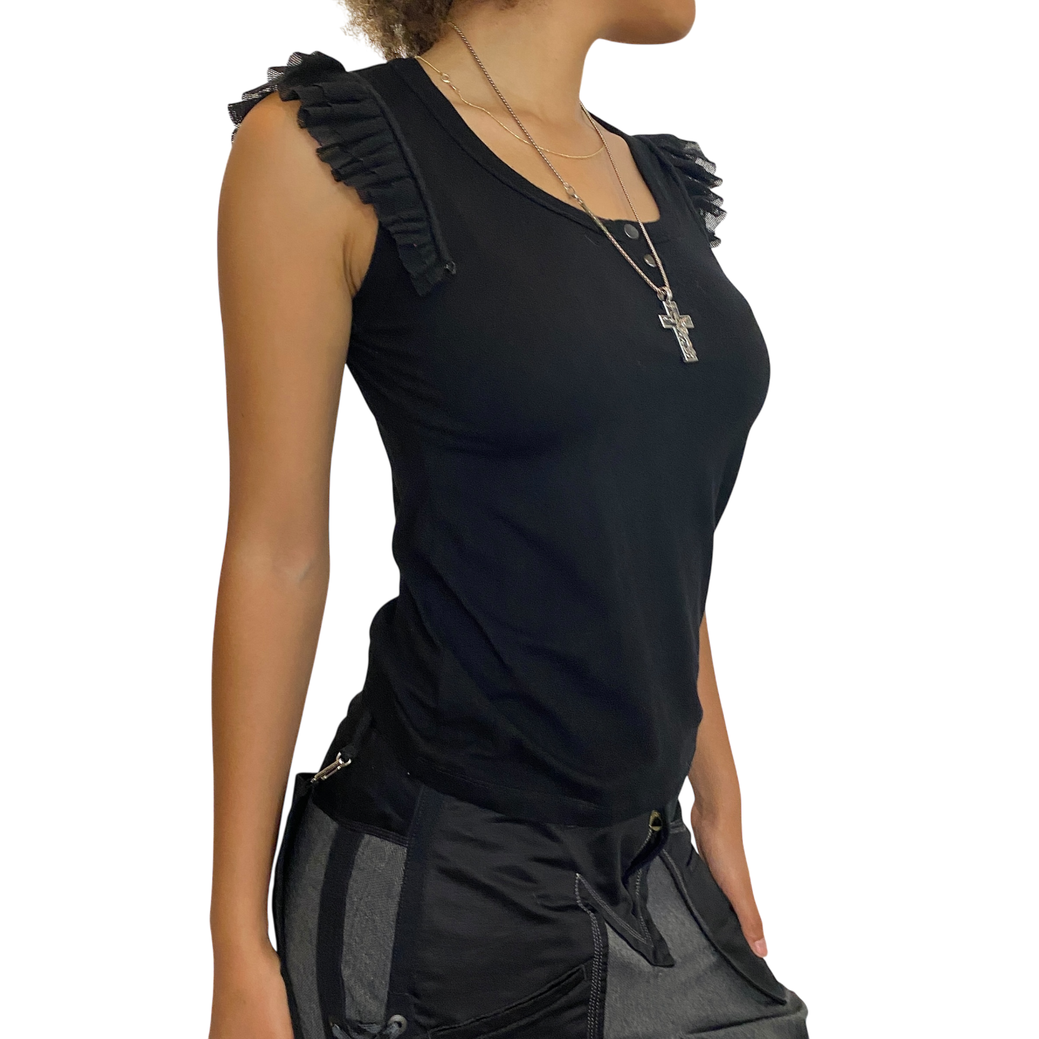 Vintage Cop Copine Black Top (M)