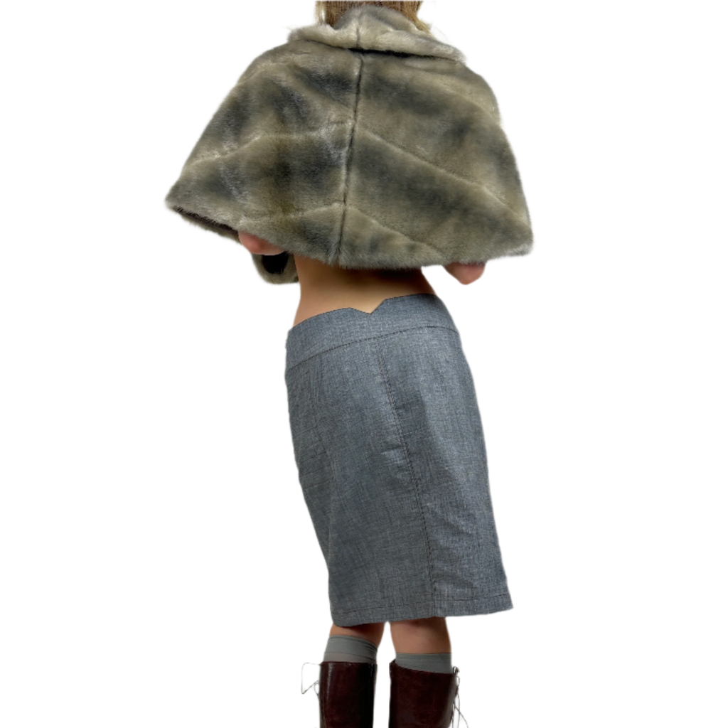 2000s Ash Abstract Midi Skirt (S)